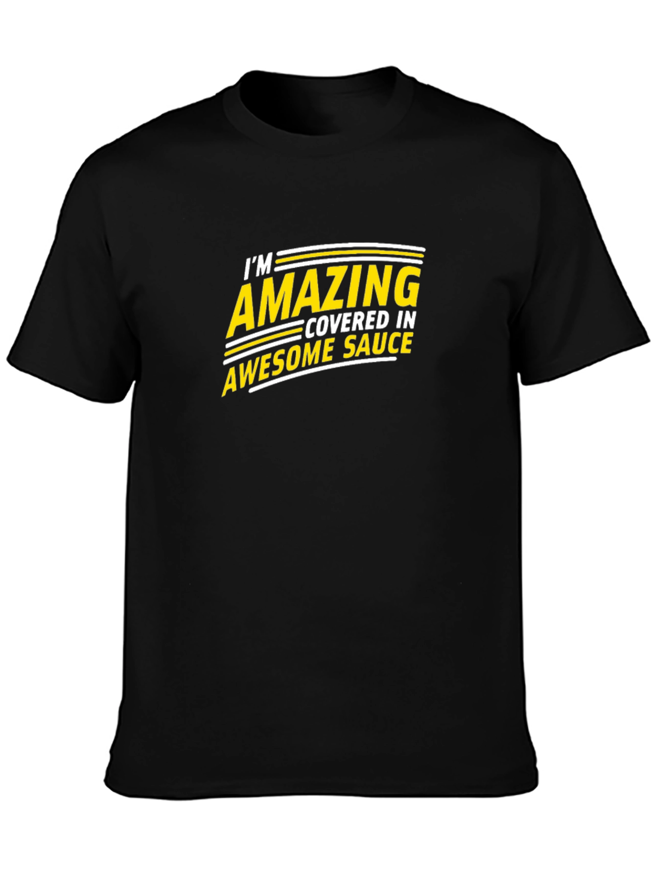 Black Amazing Sauce Graphic Tee - Black Cotton Blend view 3
