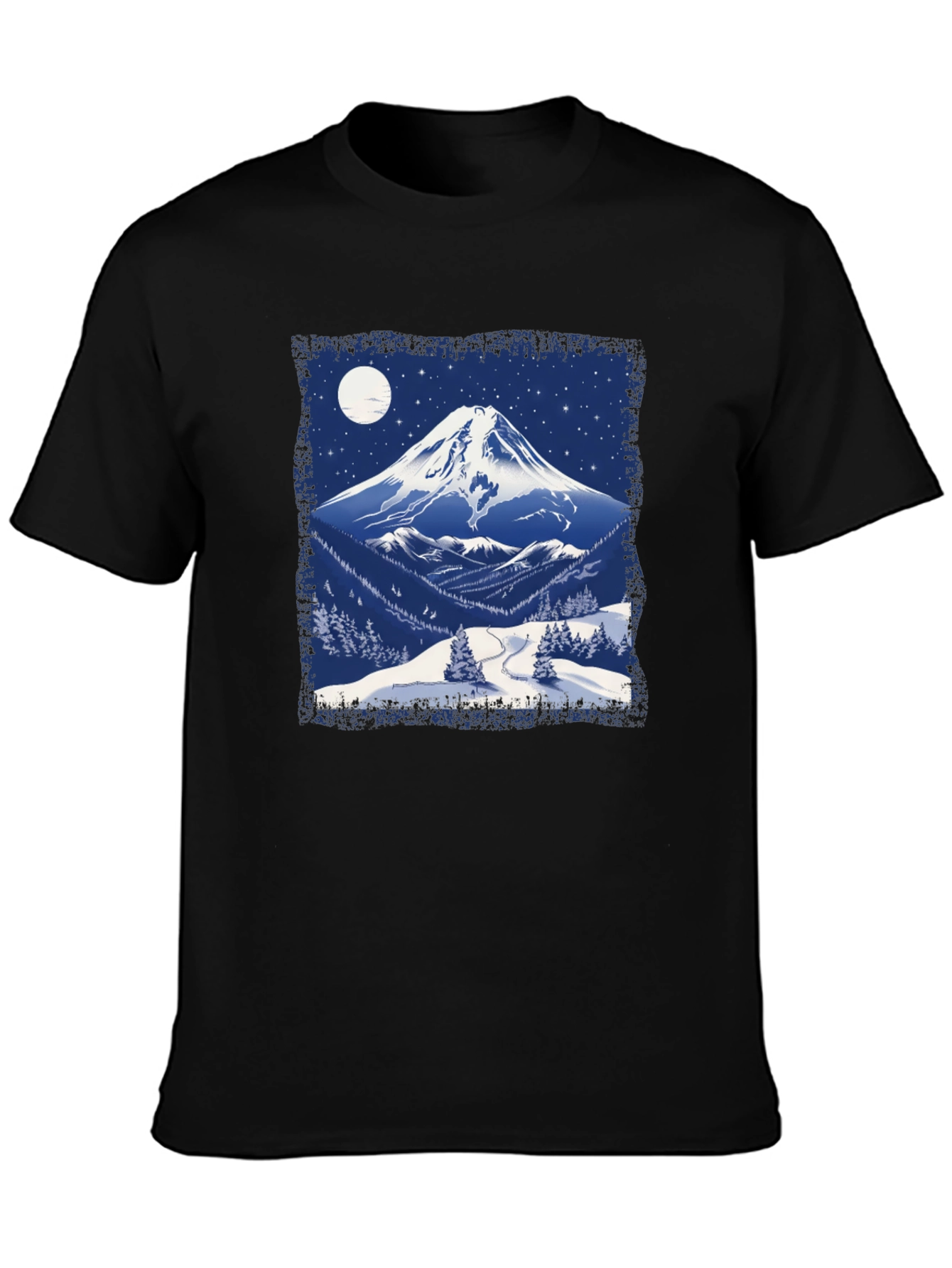 Black Mountain Peak Graphic Tee - Black Unisex view 3