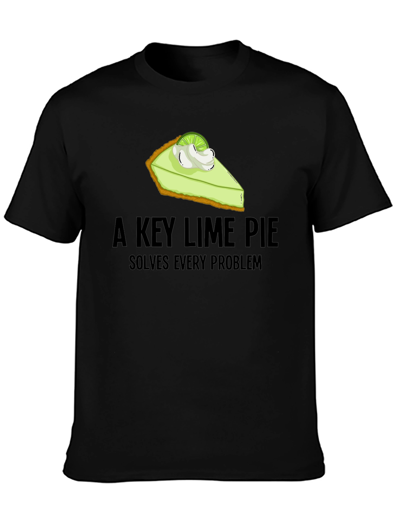 Black Key Lime Pie T-Shirt - Solves Every Problem Graphic Tee view 3