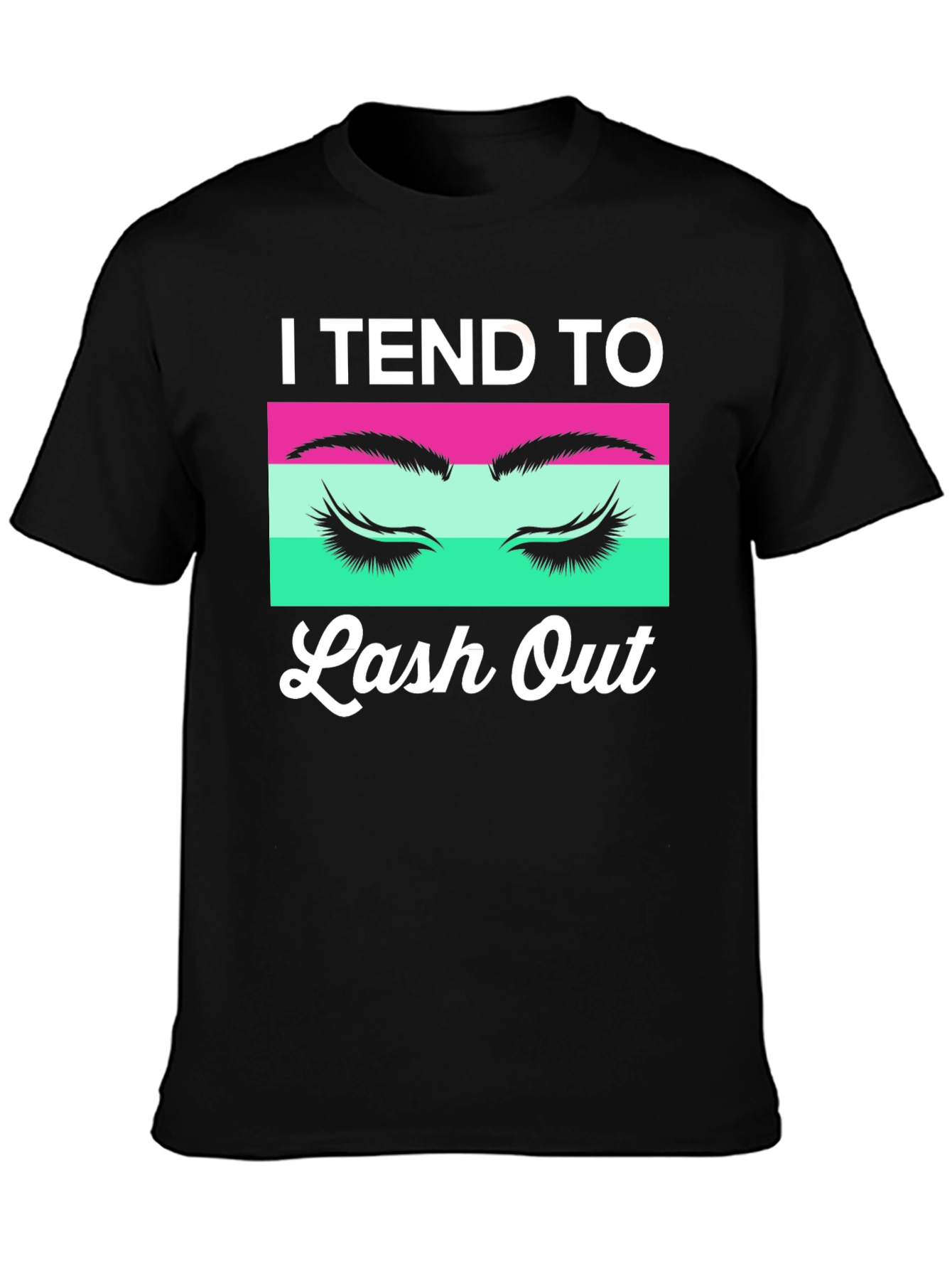 Black I Tend To Lash Out Graphic Tee view 3