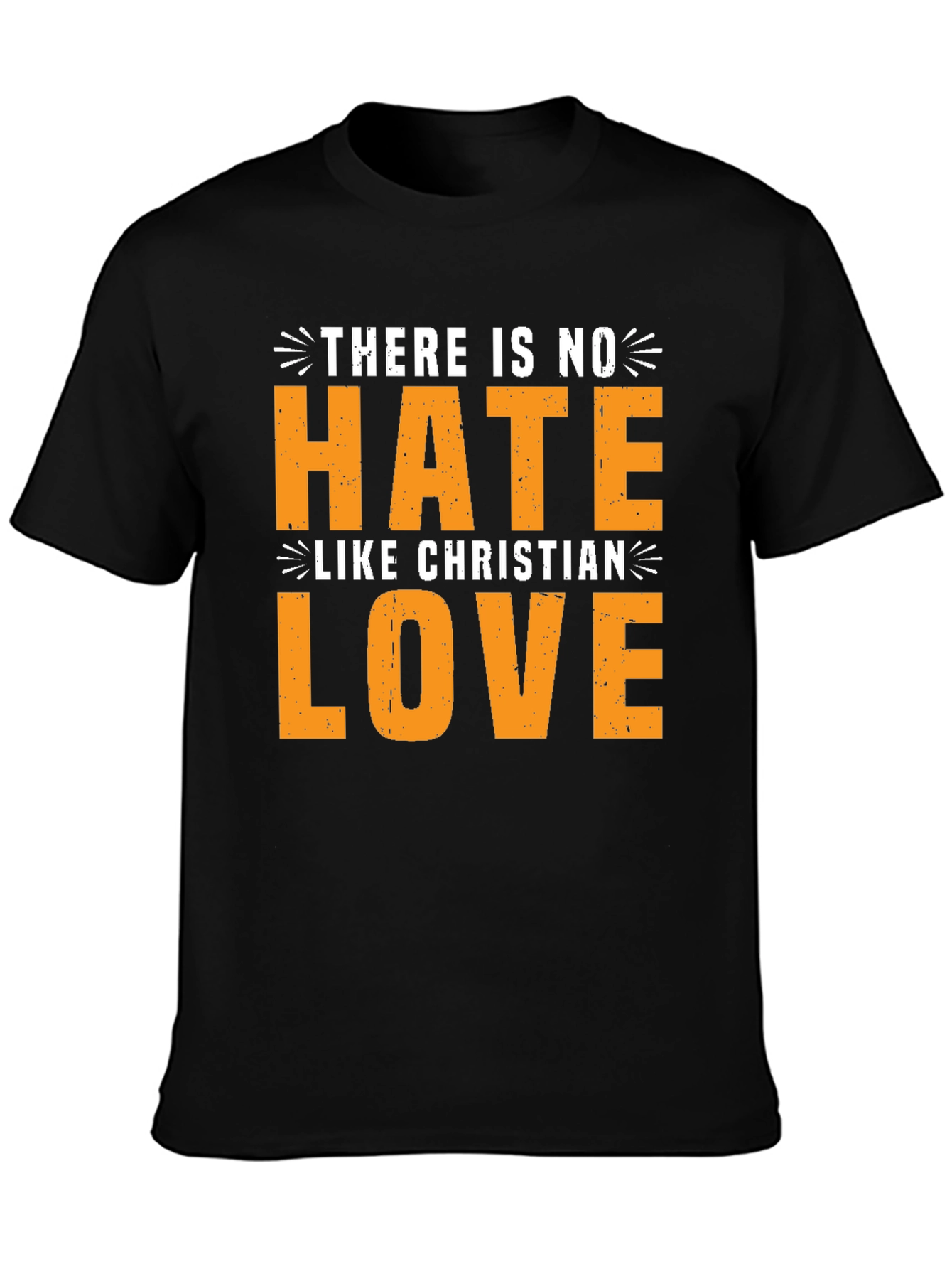 Black Christian Love Graphic Tee - Unisex Black T-Shirt view 3