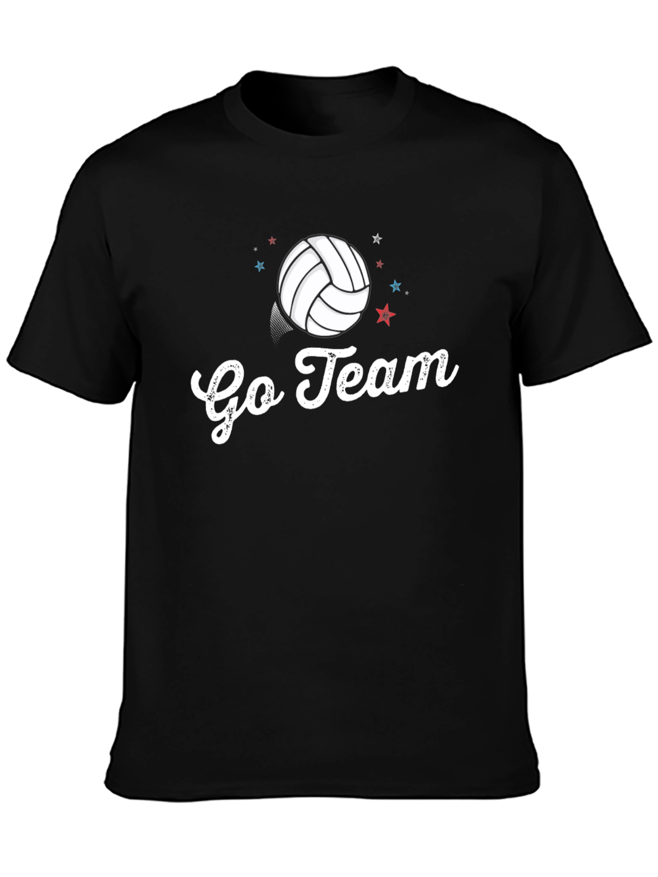 Black Go Team Volleyball Graphic Tee view 3