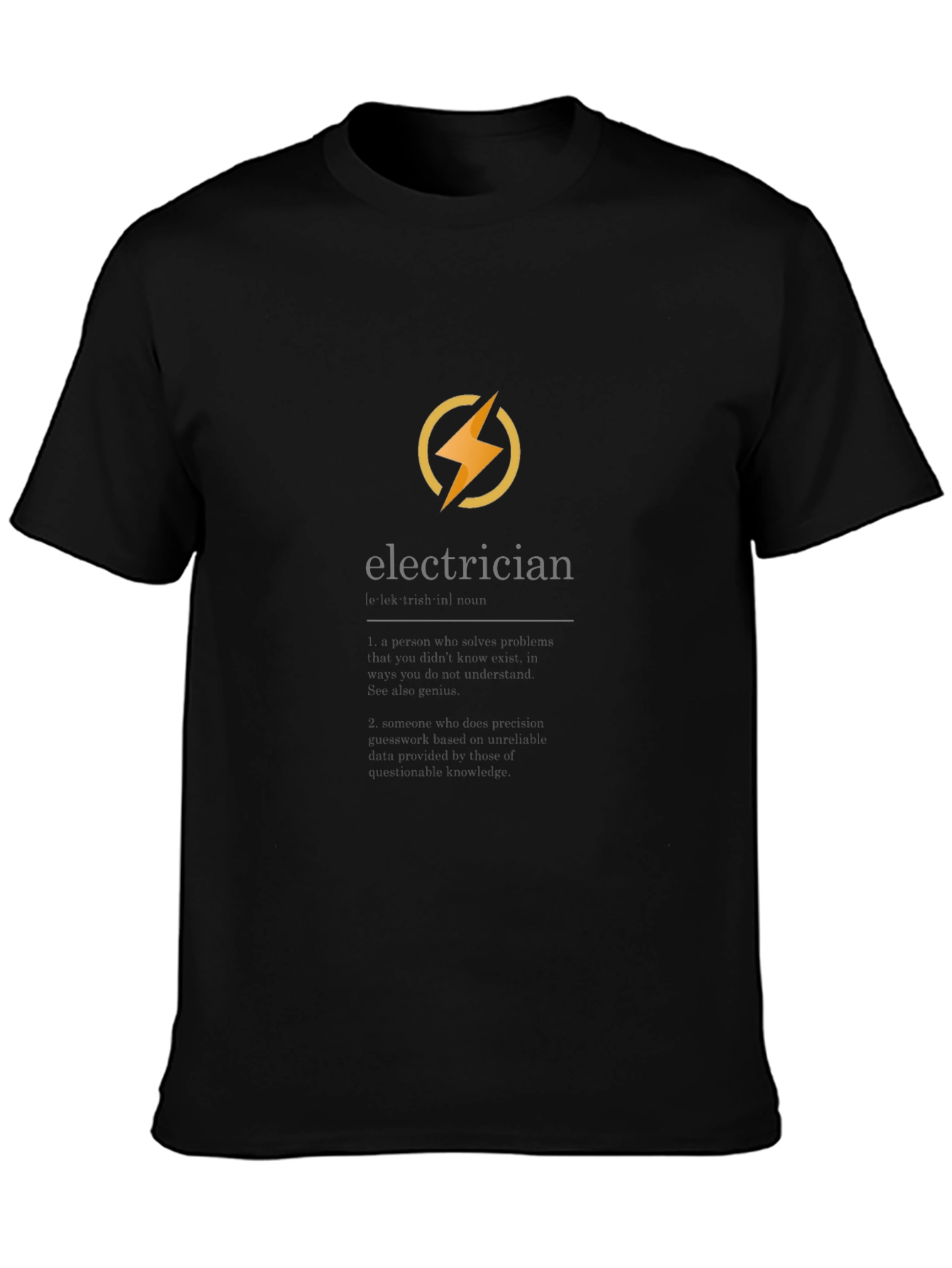 Black Electrician T-Shirt - Premium Quality view 3