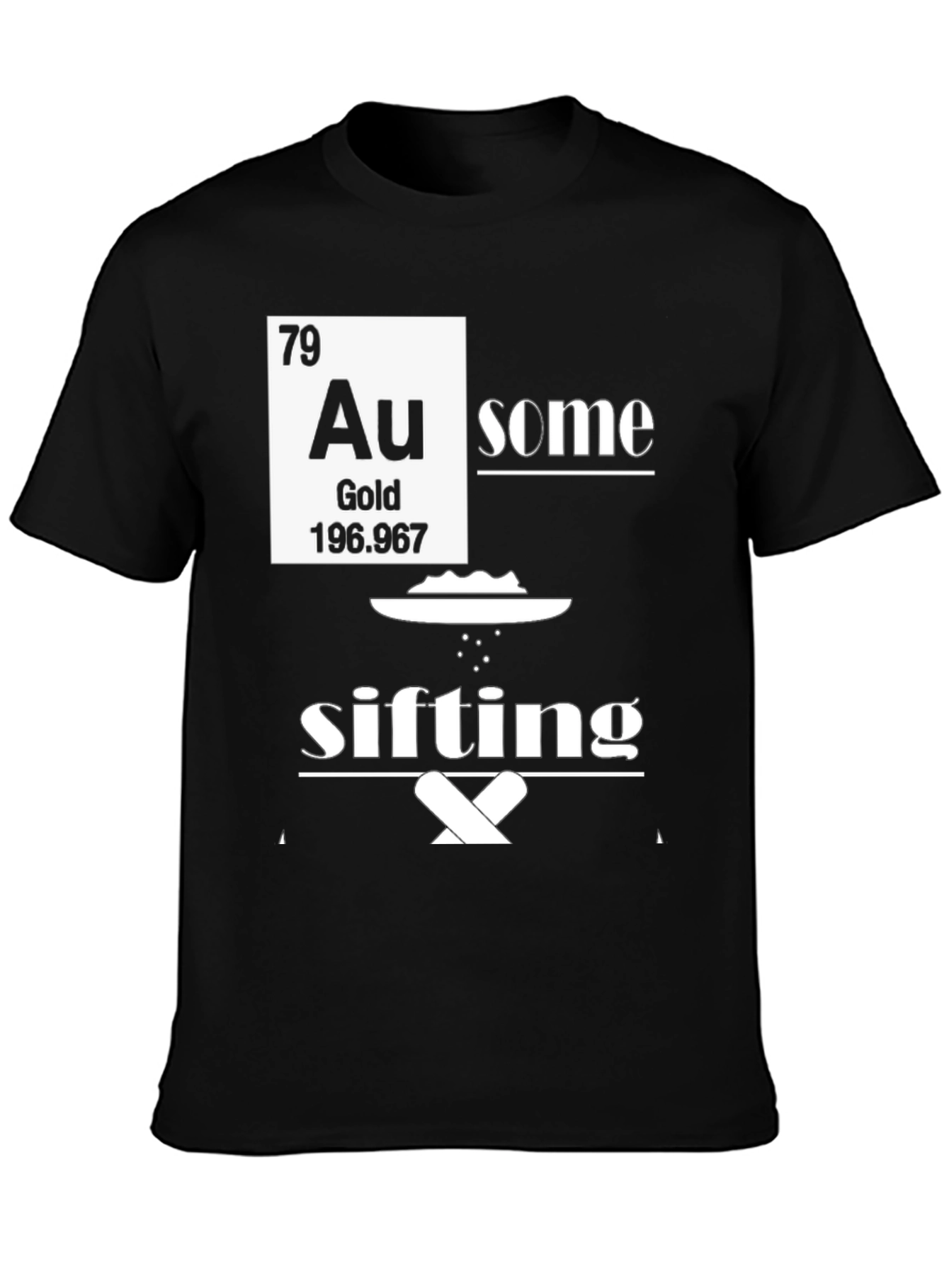 Black Awesome Gold Sifting T-Shirt view 3