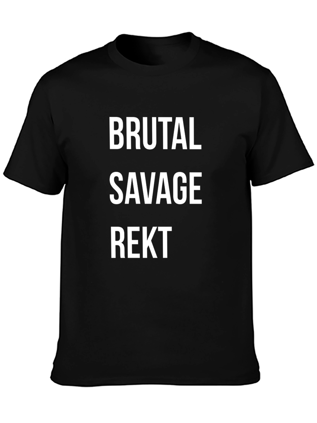 Black Brutal Savage Rekt Graphic T-Shirt view 3