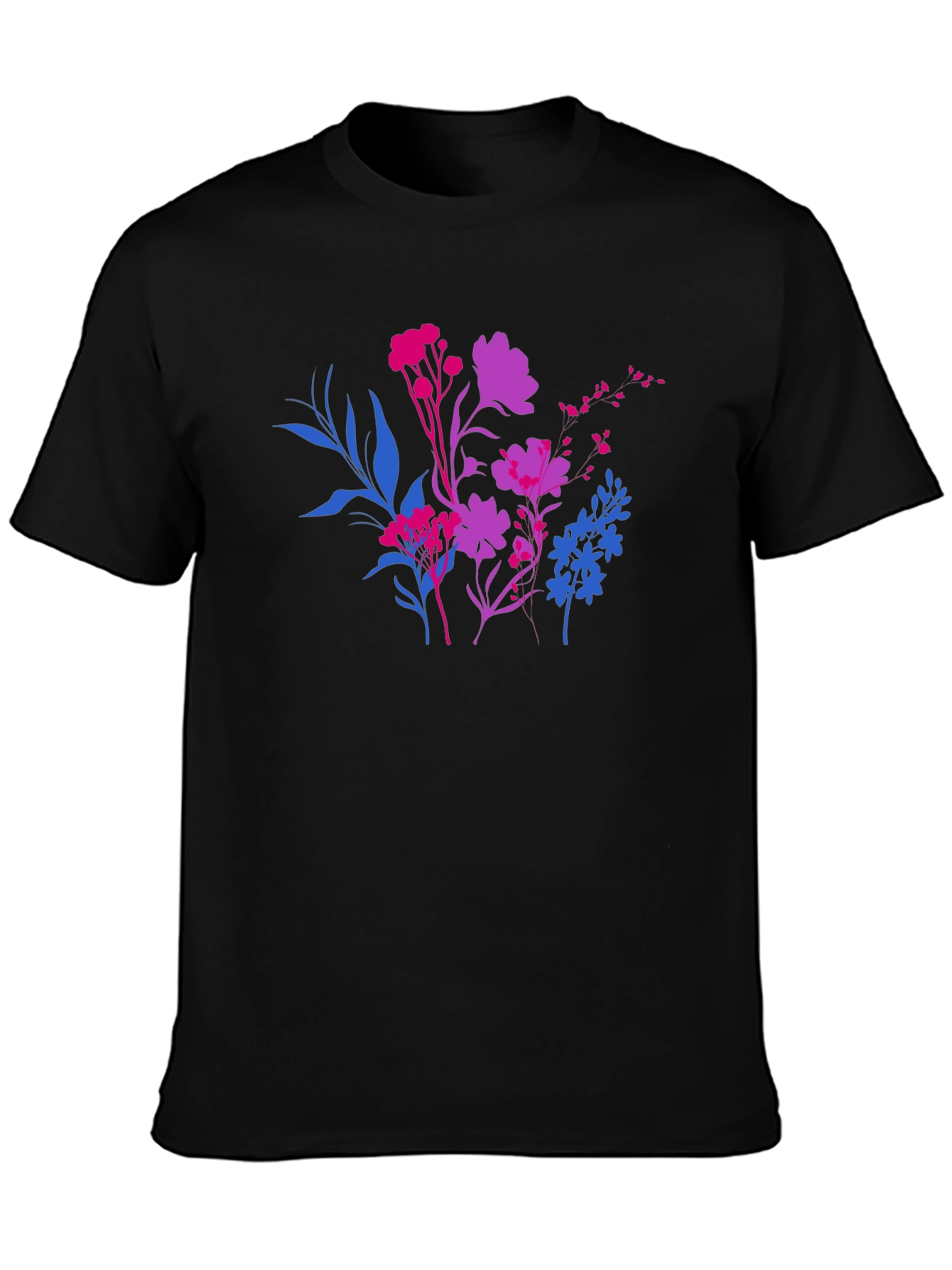 Floral Bi Pride T-Shirt - Bisexual Pride Flowers Tee - 3
