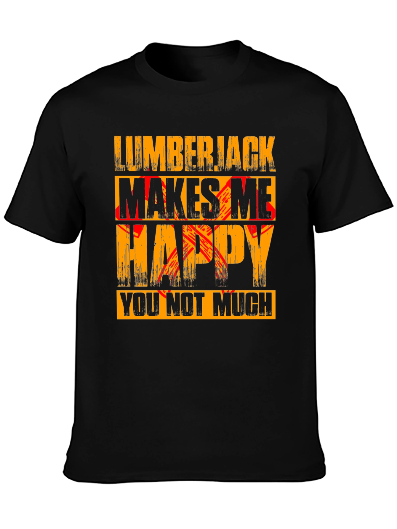 Black Lumberjack Makes Me Happy Graphic Tee view 3