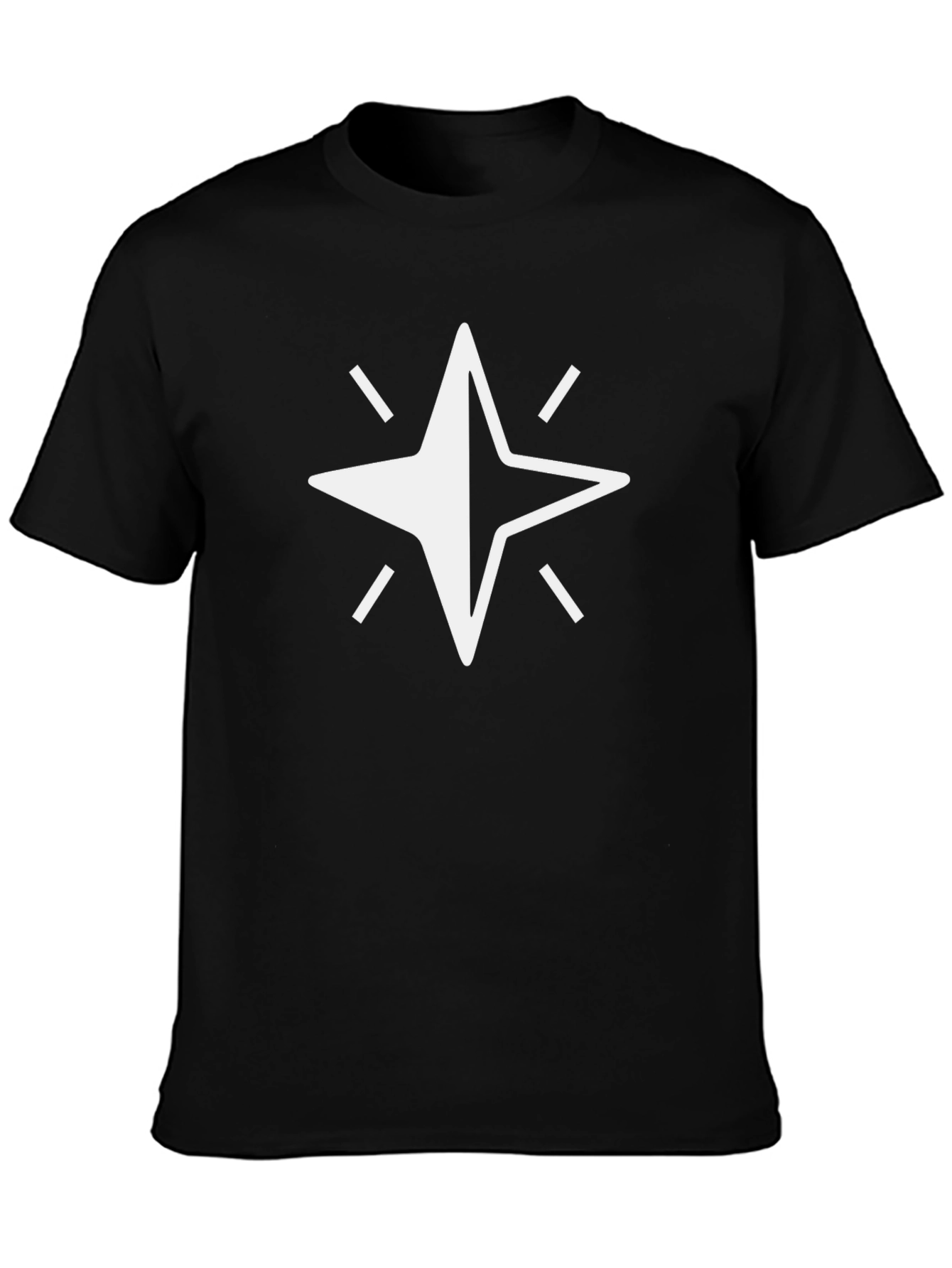 Black Star Graphic Black Cotton T-Shirt view 3