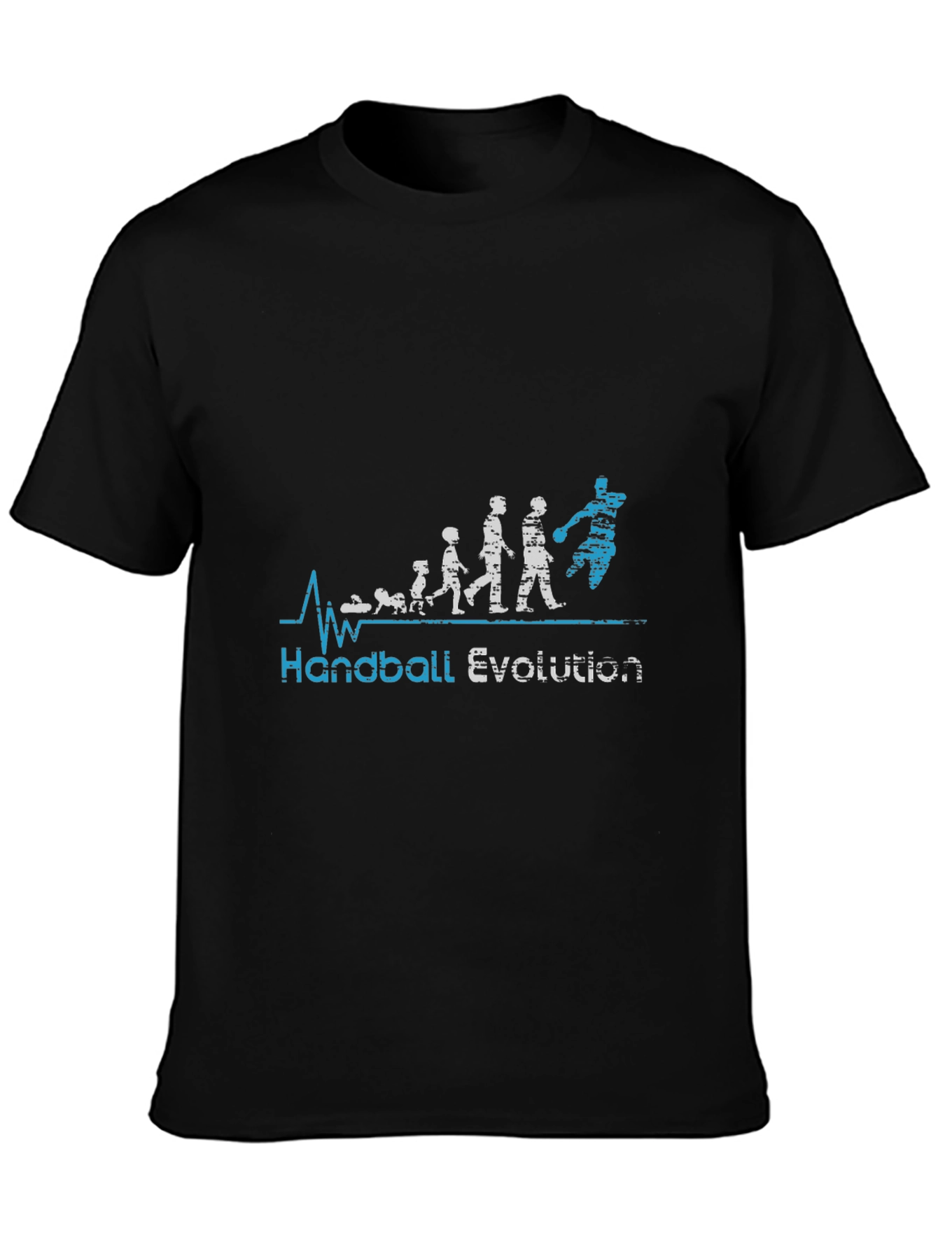 Black Handball Evolution T-Shirt - Black, Graphic Tee view 3