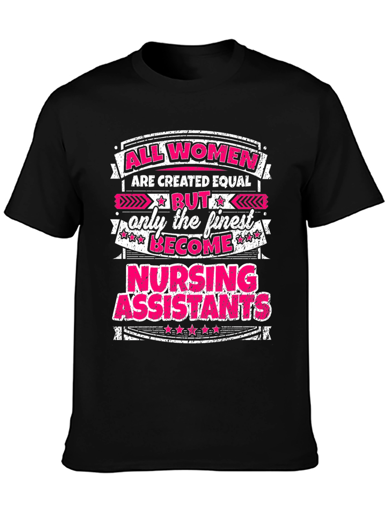 Black Nursing Assistant T-Shirt - All Women Are Created Equal Tee view 3