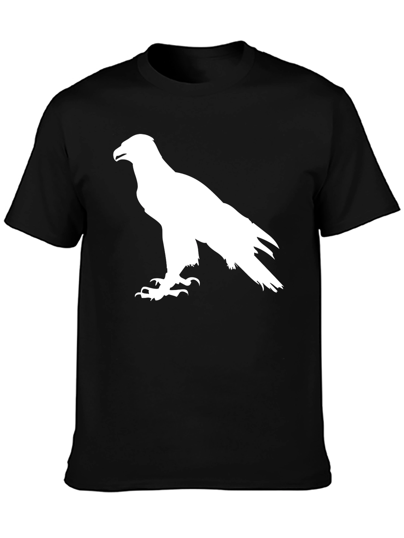 Black Eagle Silhouette Graphic Tee - Black view 3