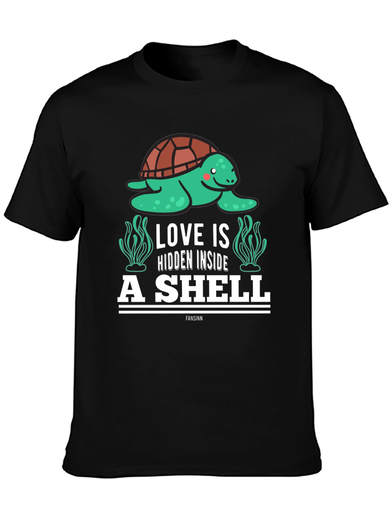 Black Love is Hidden Inside a Shell Black T-Shirt view 3