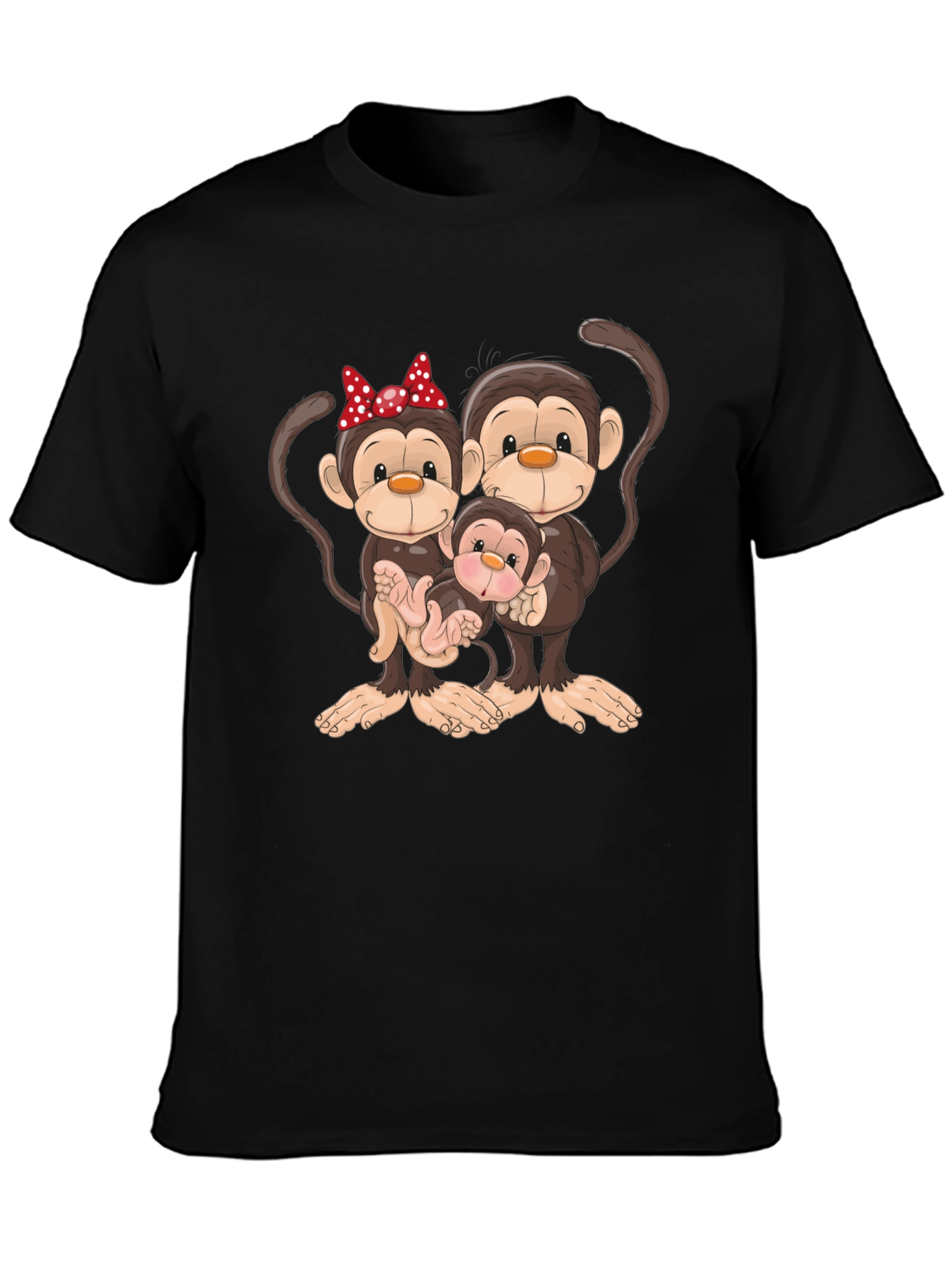 Black Monkey Family Graphic Tee view 3