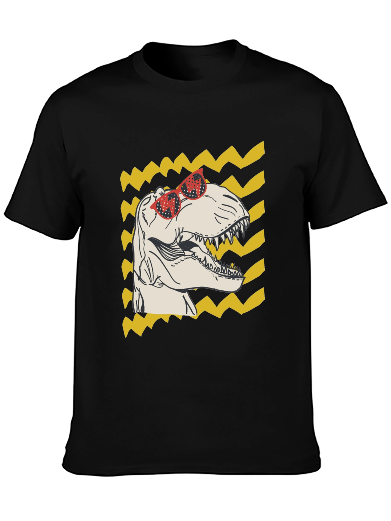 Black Cool Dino T-Shirt view 3
