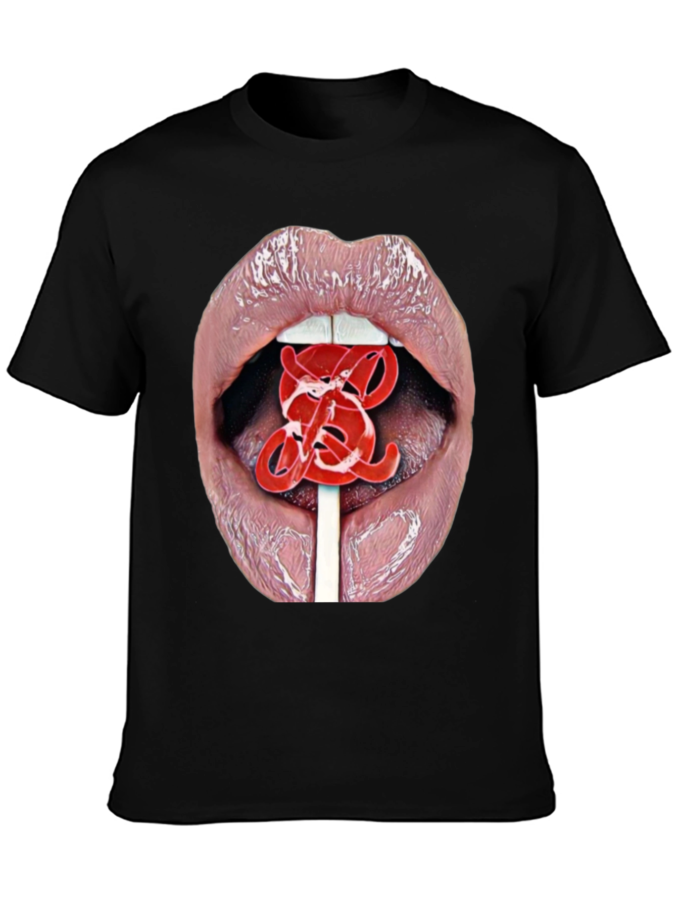 Black Lips Lollipop Graphic Tee - Bold & Edgy view 3