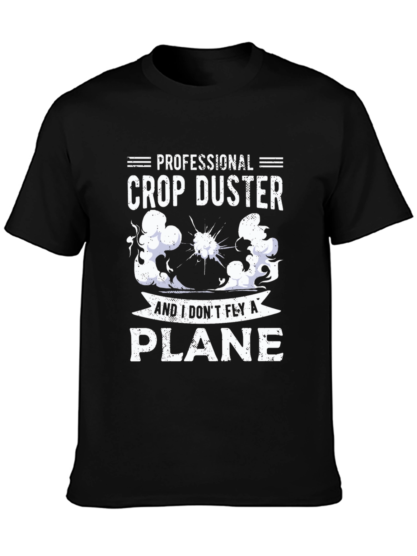 Black Professional Crop Duster Novelty Graphic Tee view 3