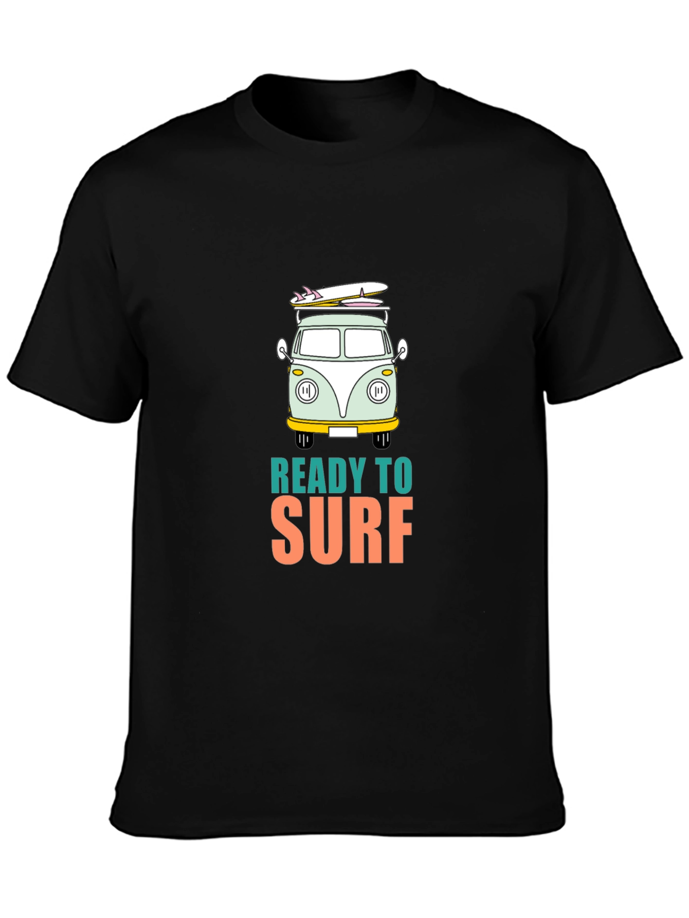 Black Ready To Surf Graphic Tee view 3
