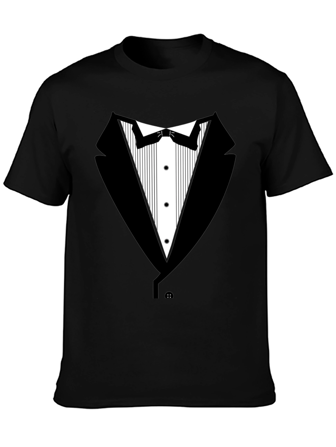 Black Tuxedo T-Shirt - Novelty Formal Wear Tee view 3