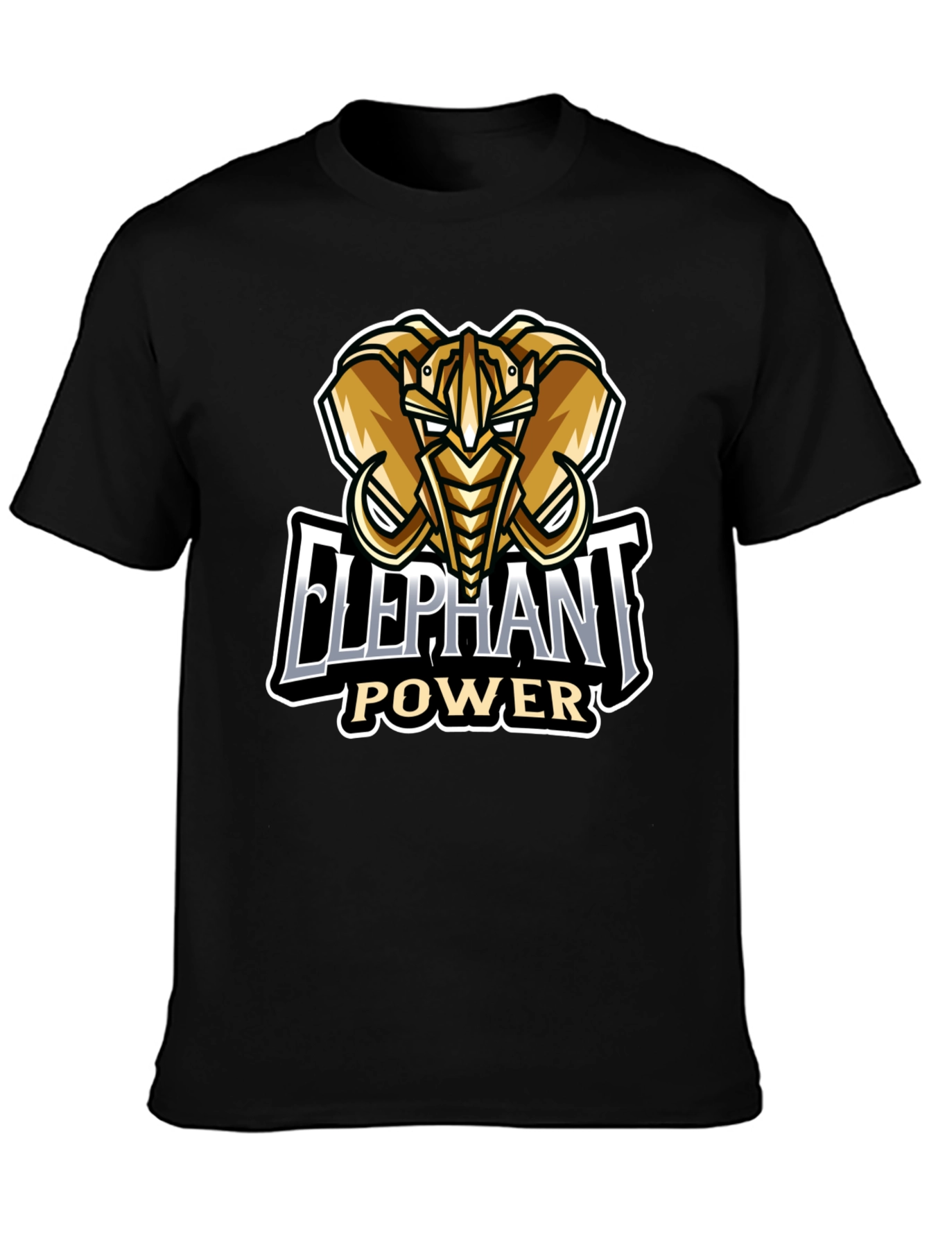 Black Elephant Power Graphic T-Shirt view 3