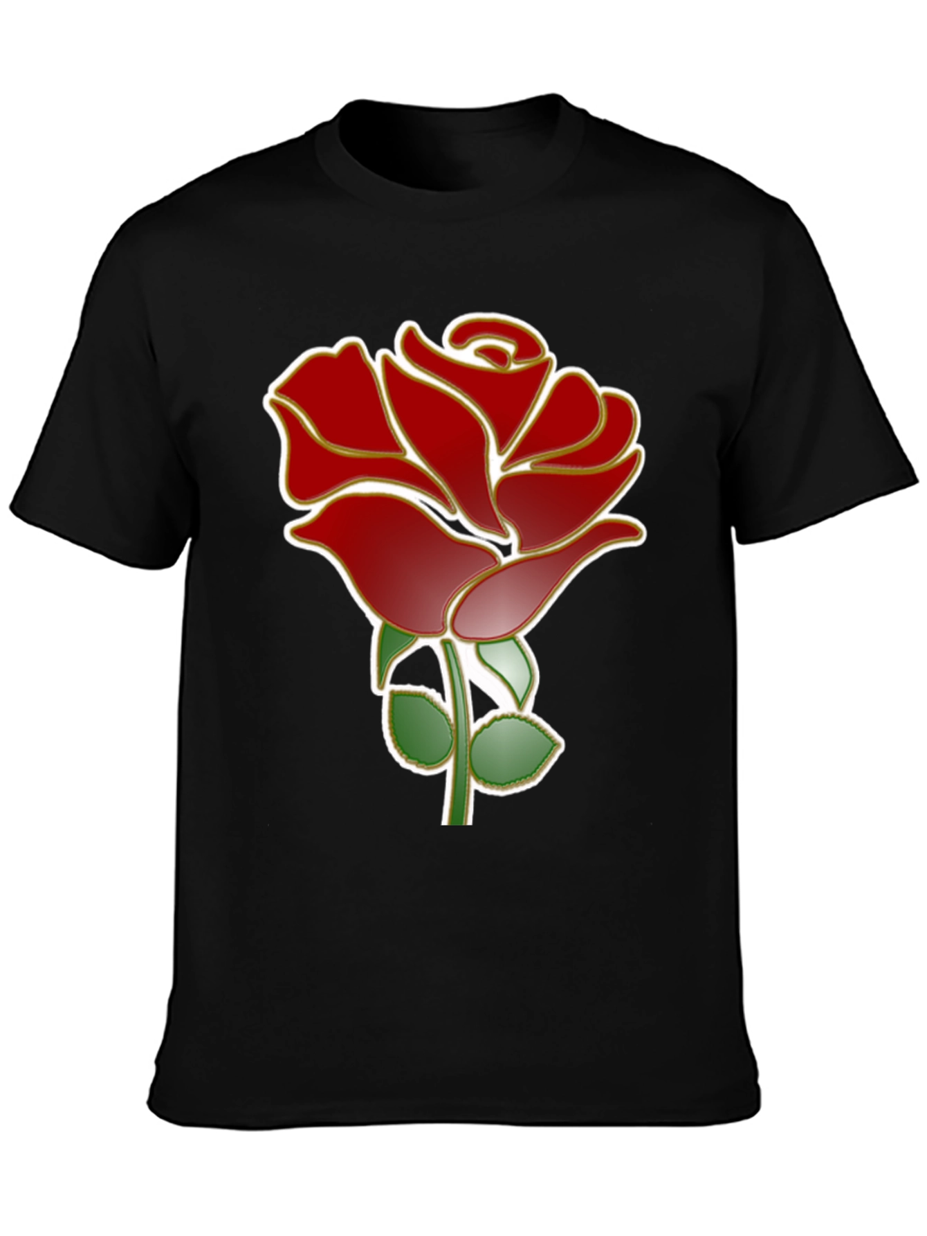 Black Rose Graphic T-Shirt - Stylish Black Tee view 3