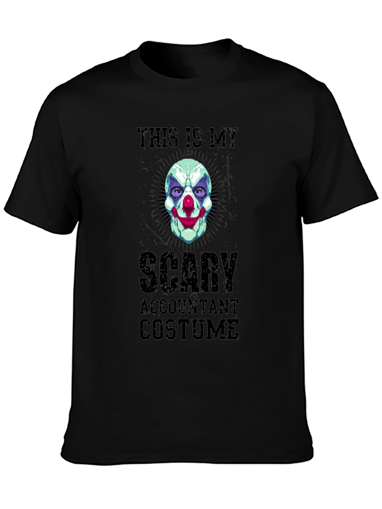 Black Scary Accountant Costume T-Shirt view 3