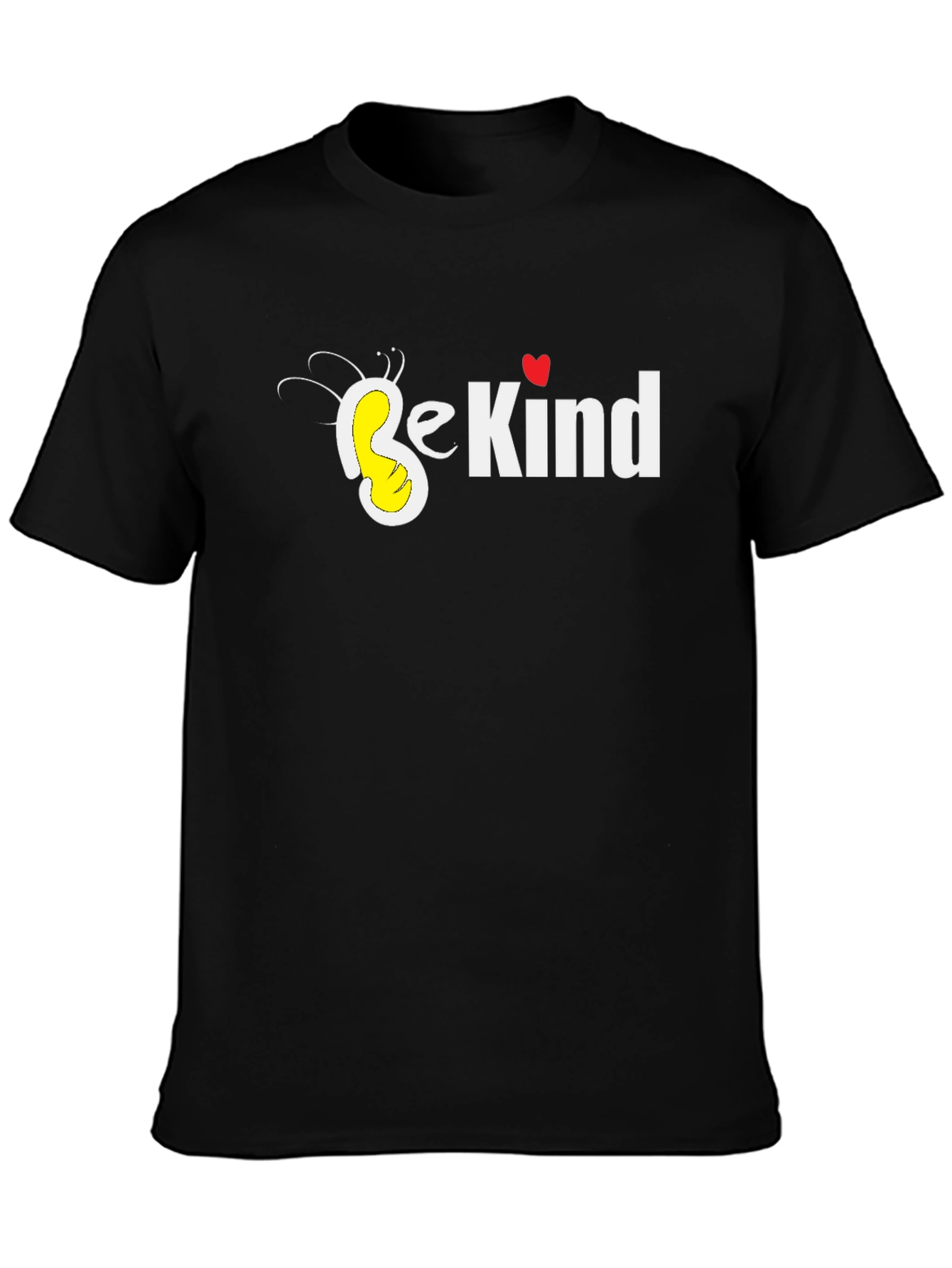Black Be Kind Bee Heart Black T-Shirt view 3