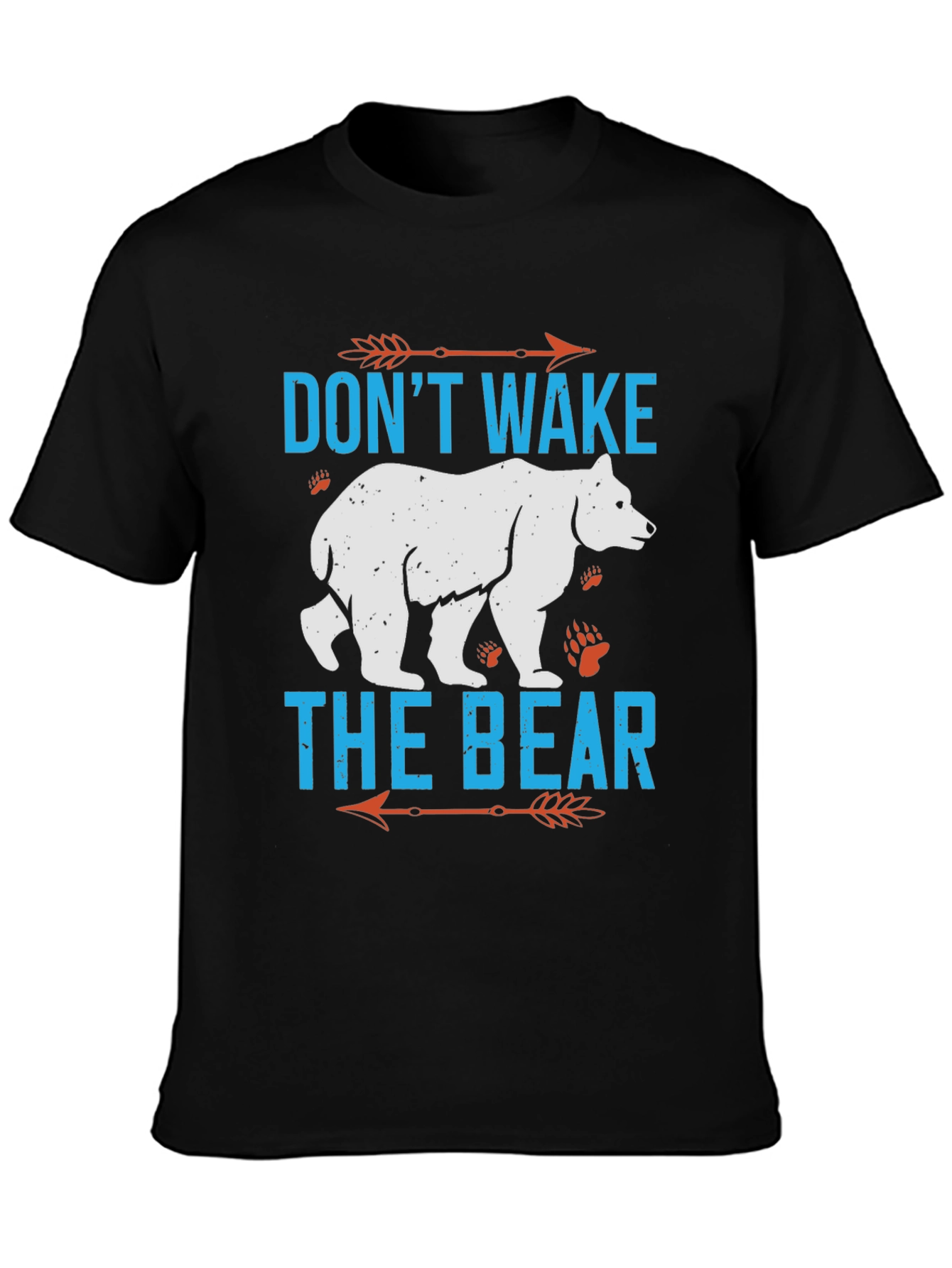 Black Don't Wake the Bear Graphic T-Shirt view 3