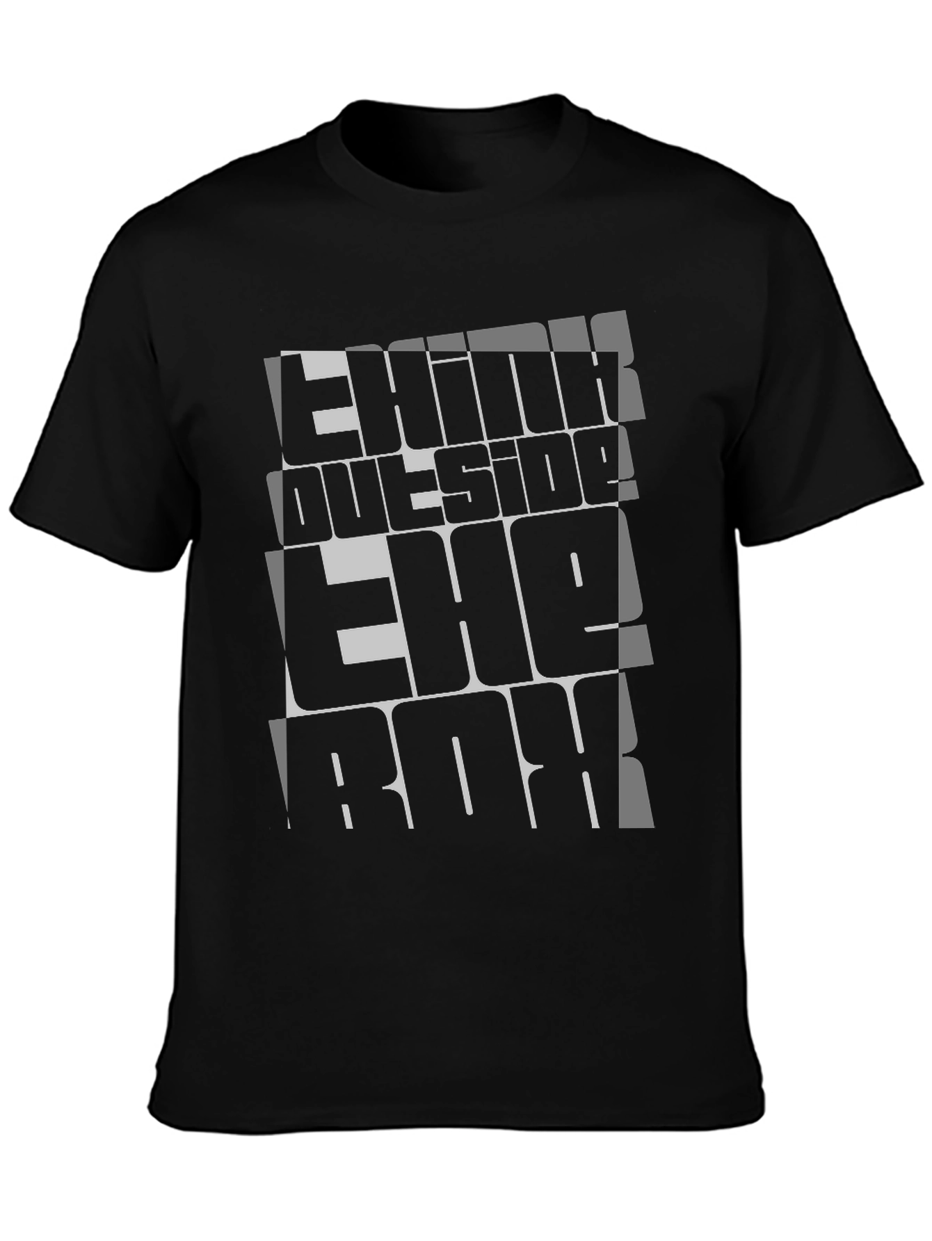 Black Think Outside the Box Graphic Tee view 3