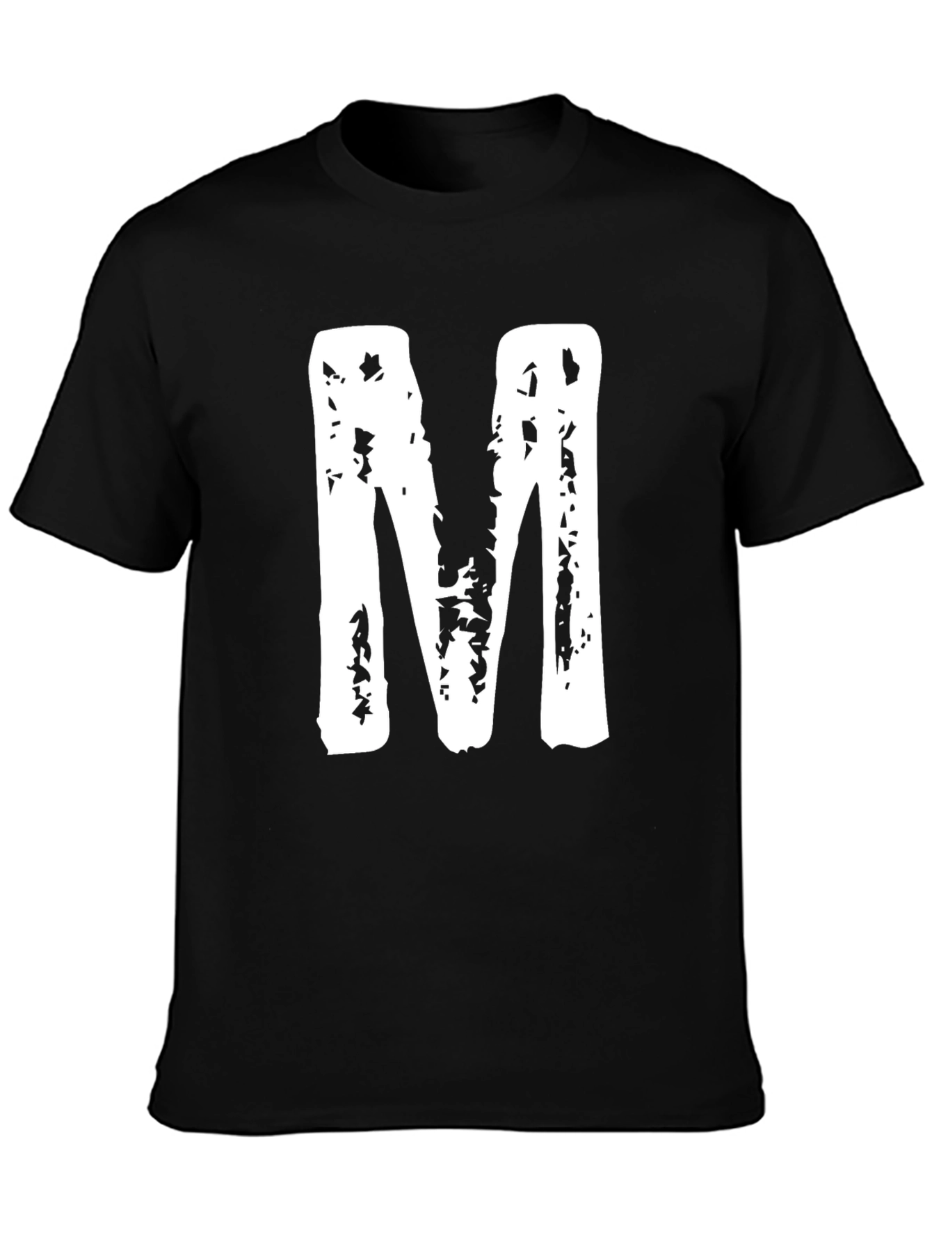 Bold "M" Graphic Tee - Unisex Black T-Shirt - 3