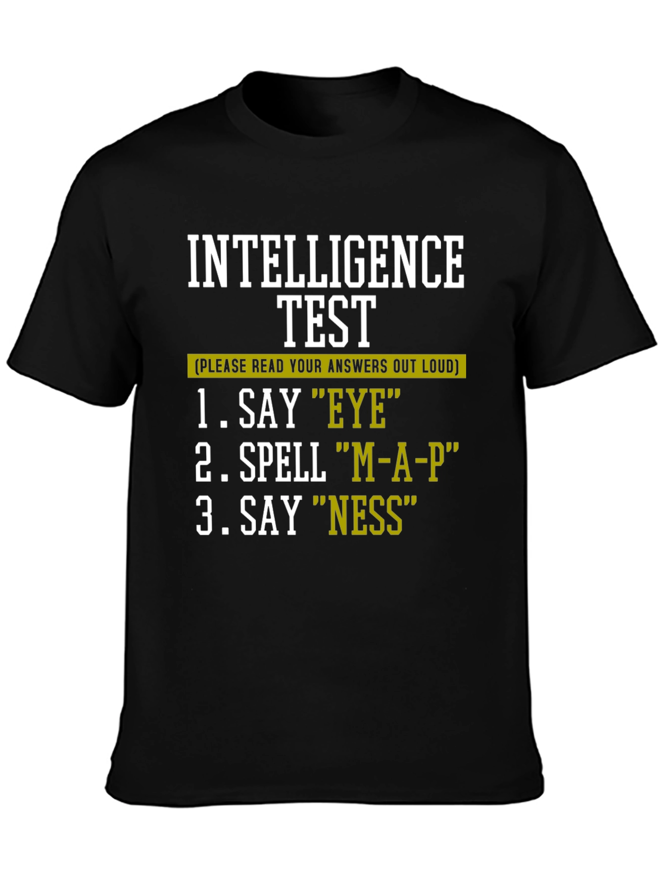Black Intelligence Test Humor Tee view 3