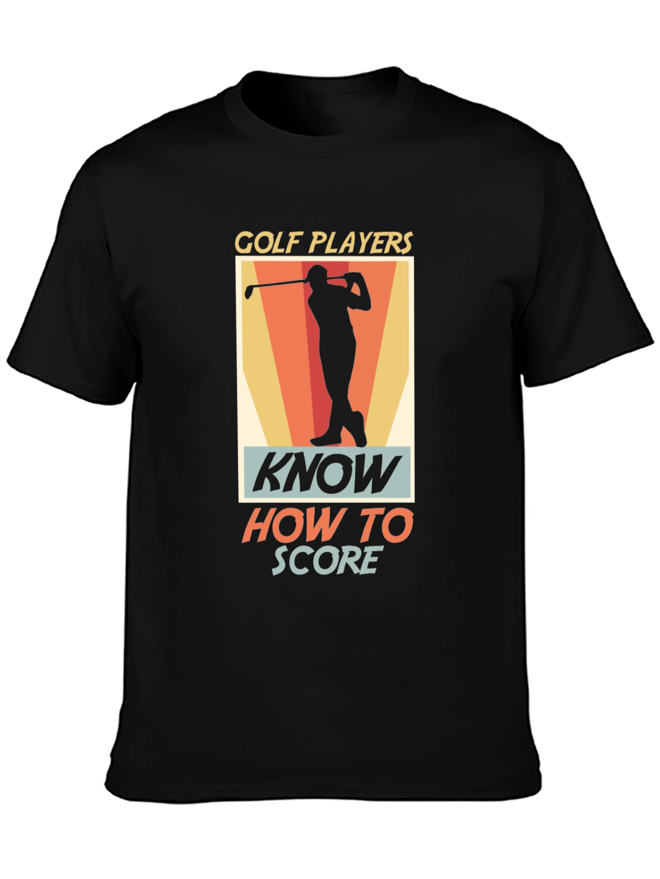 Black Golf Players Know How to Score Graphic T-Shirt view 3