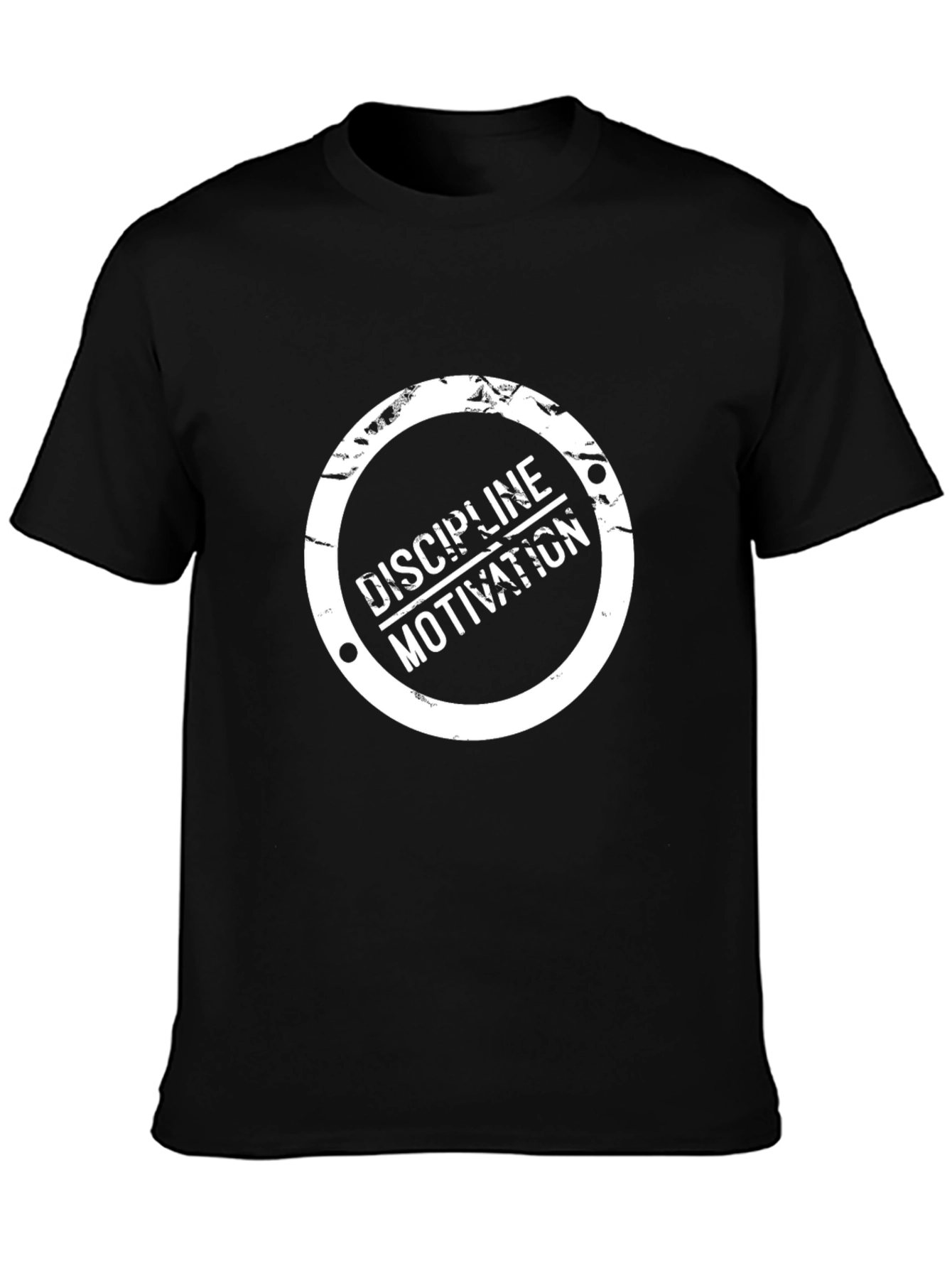 Black Discipline Motivation Graphic Tee view 3