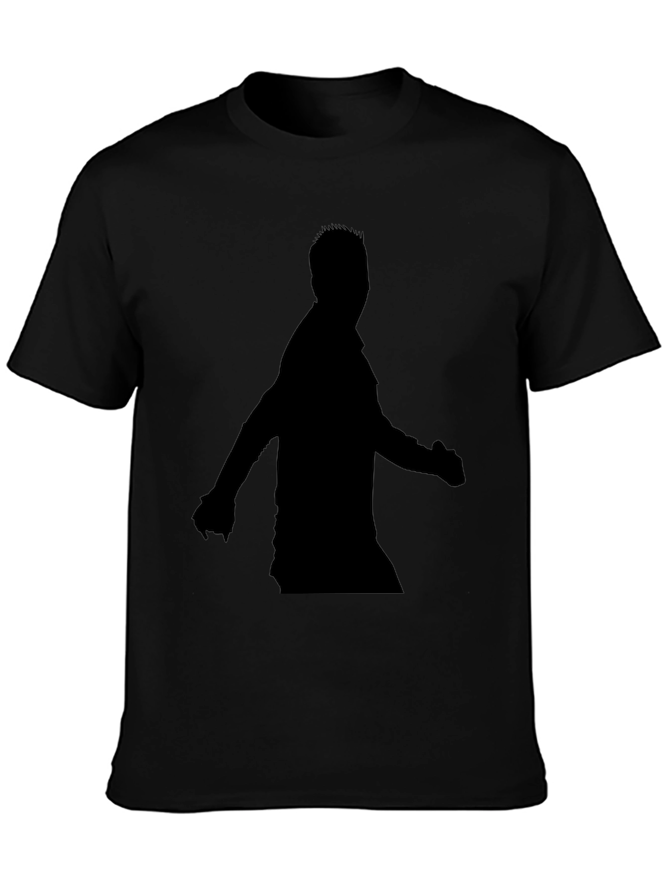 Black Men's Black Silhouette Graphic Tee view 3