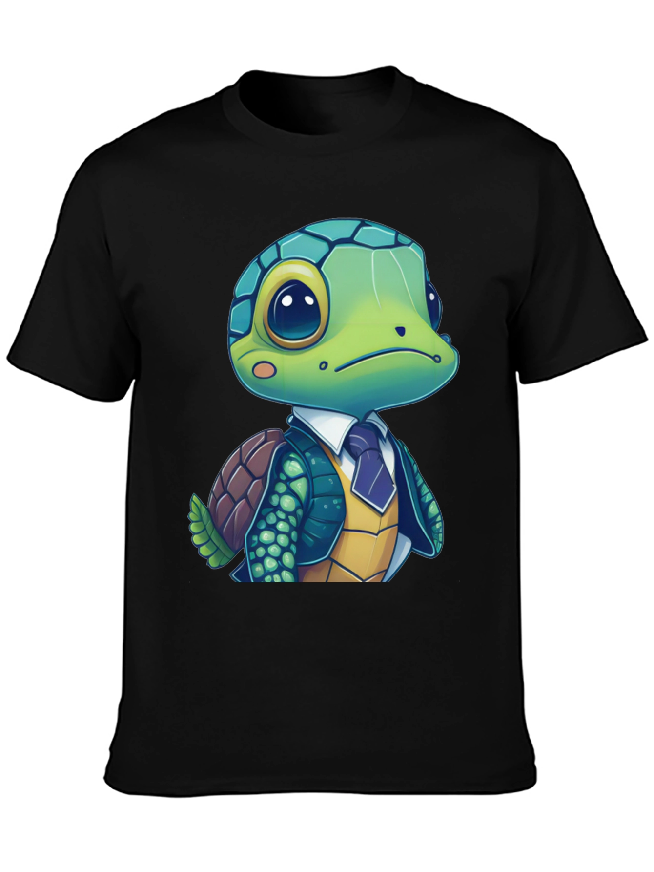 Black Turtle in Suit Graphic Tee - Premium Cotton Blend view 3