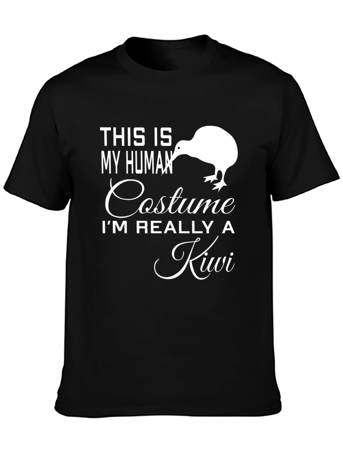 Black Human Costume - Kiwi T-Shirt view 3