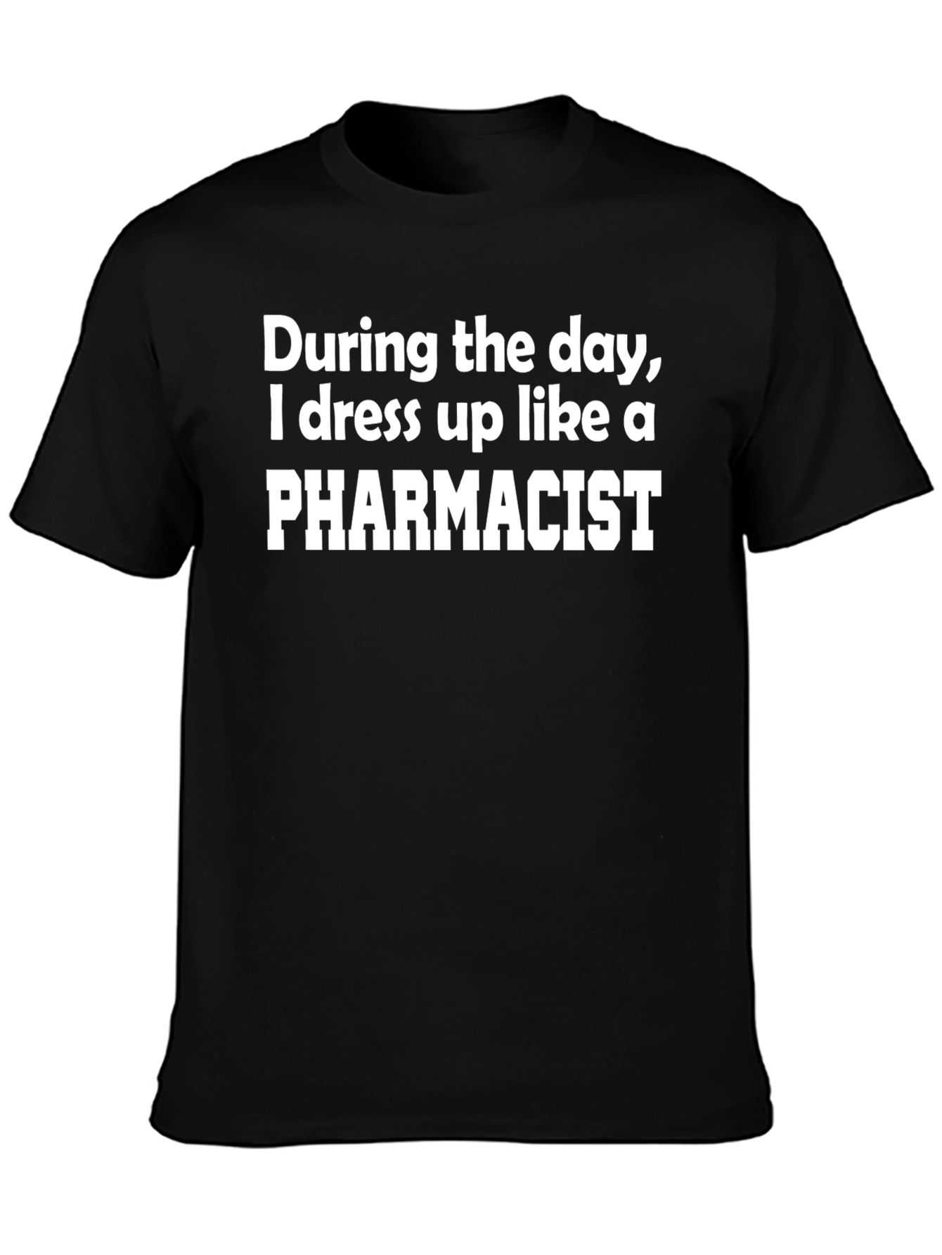 Black Pharmacist T-Shirt - Dress Up Funny Tee view 3