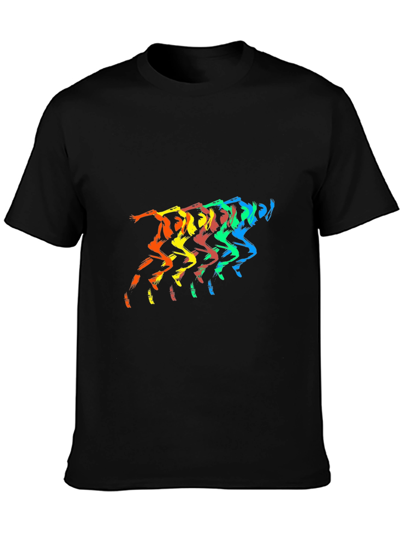 Black Rainbow Runner Black T-Shirt - Men's view 3