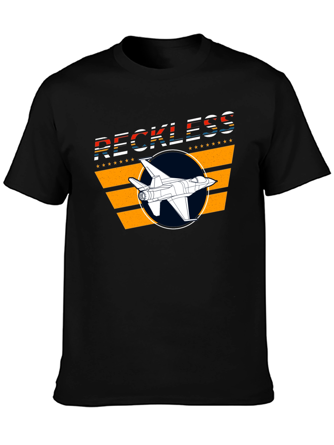 Black Reckless Jet Black Graphic T-Shirt view 3