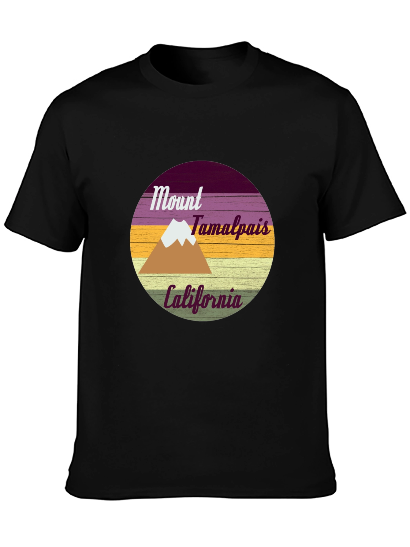 Black Mount Tamalpais California Graphic T-Shirt view 3