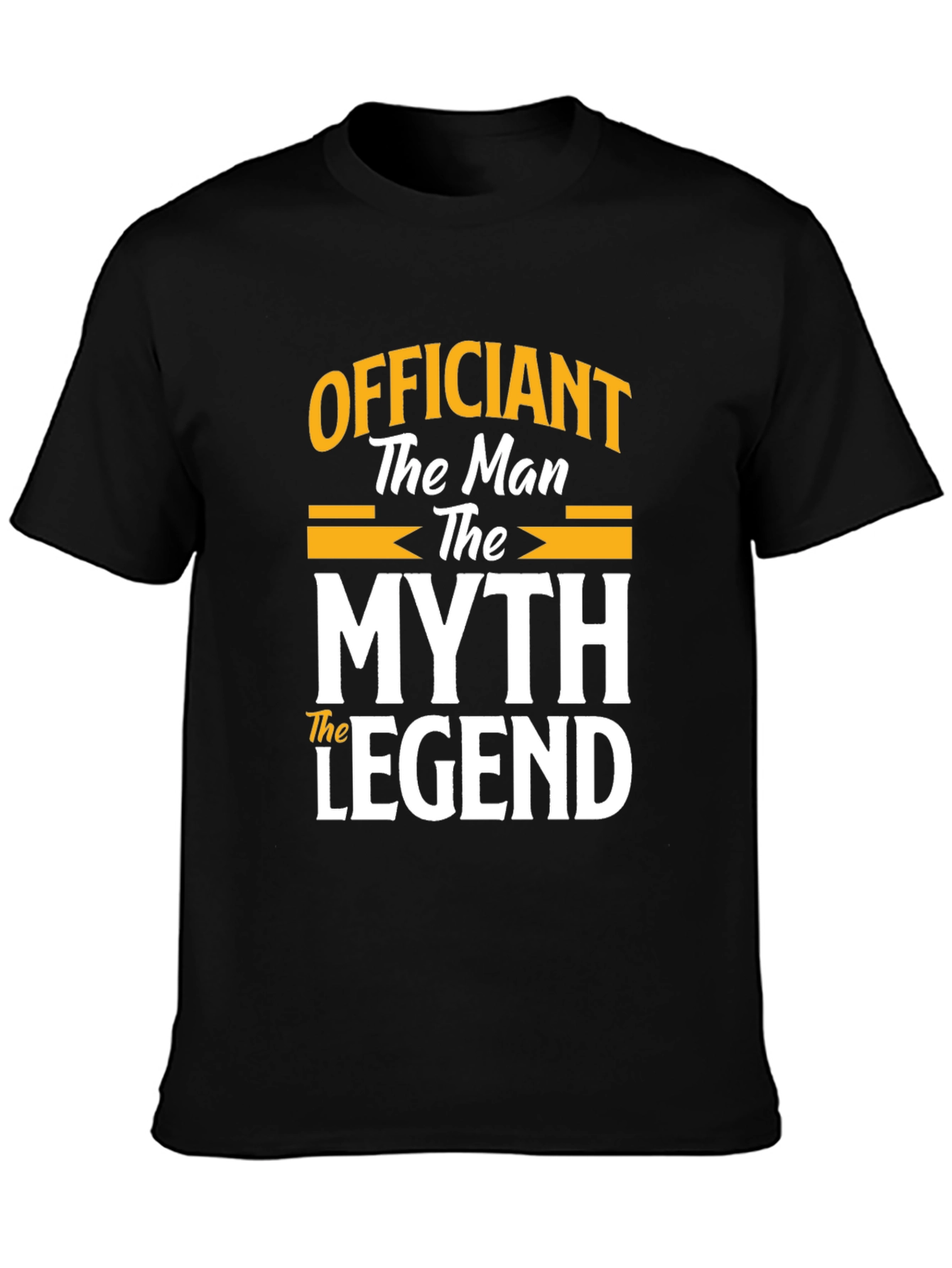 Black Officiant The Man, The Myth, The Legend Graphic Tee view 3