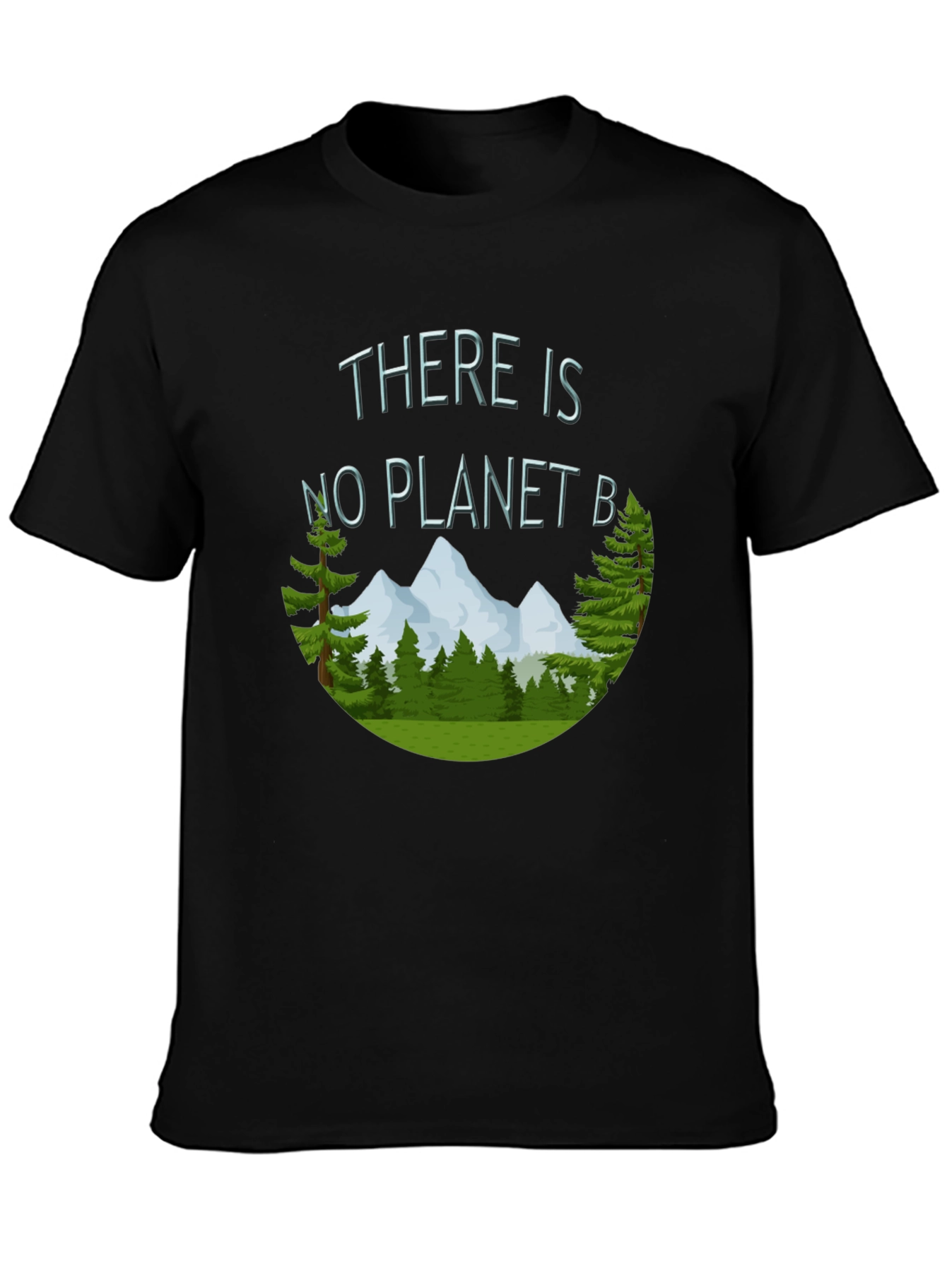 Black There is No Planet B Graphic Tee view 3