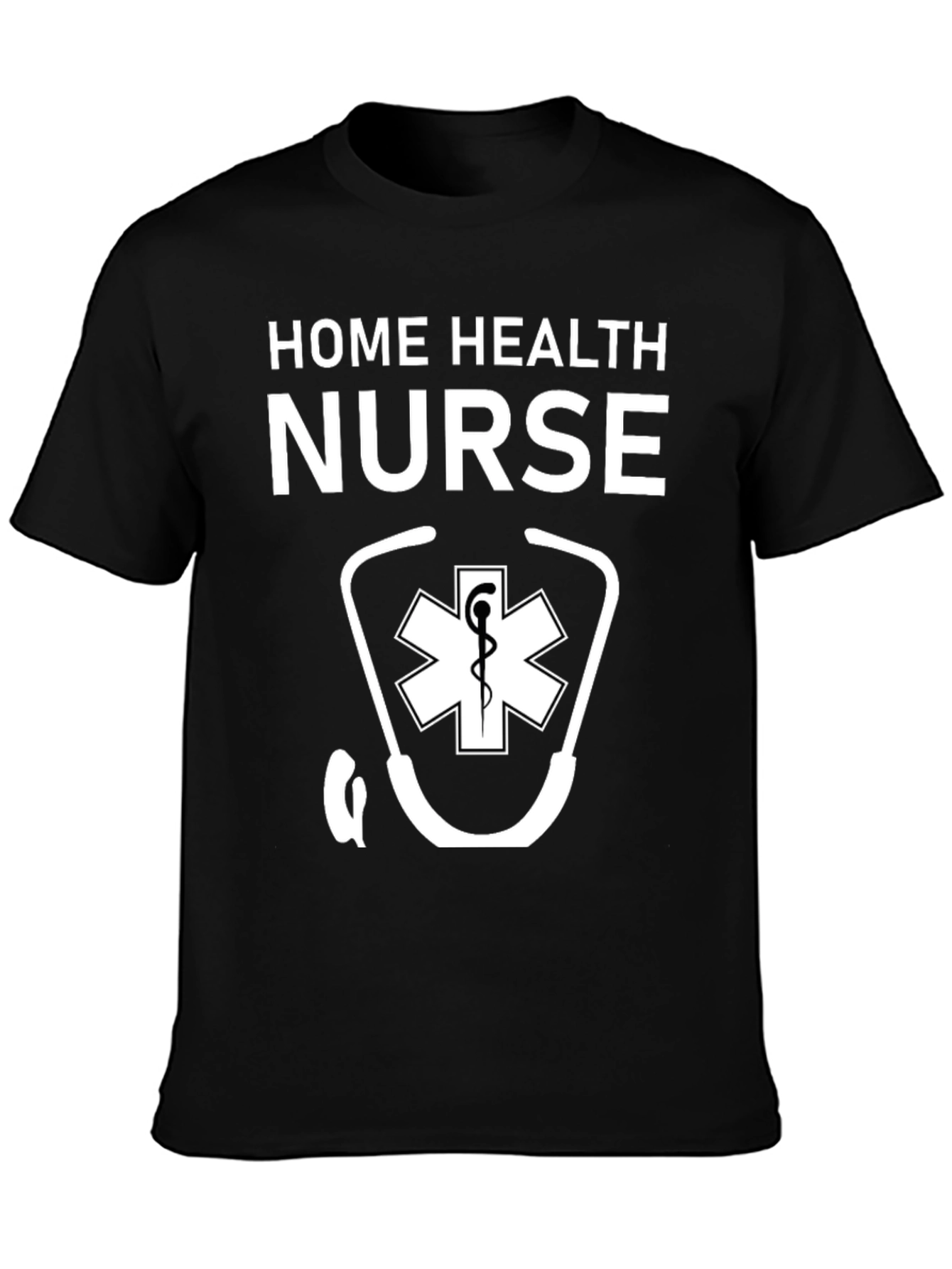Black Home Health Nurse Graphic T-Shirt view 3