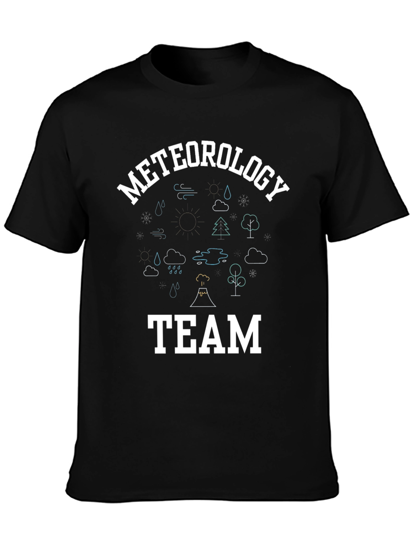 Black Meteorology Team Graphic T-Shirt view 3