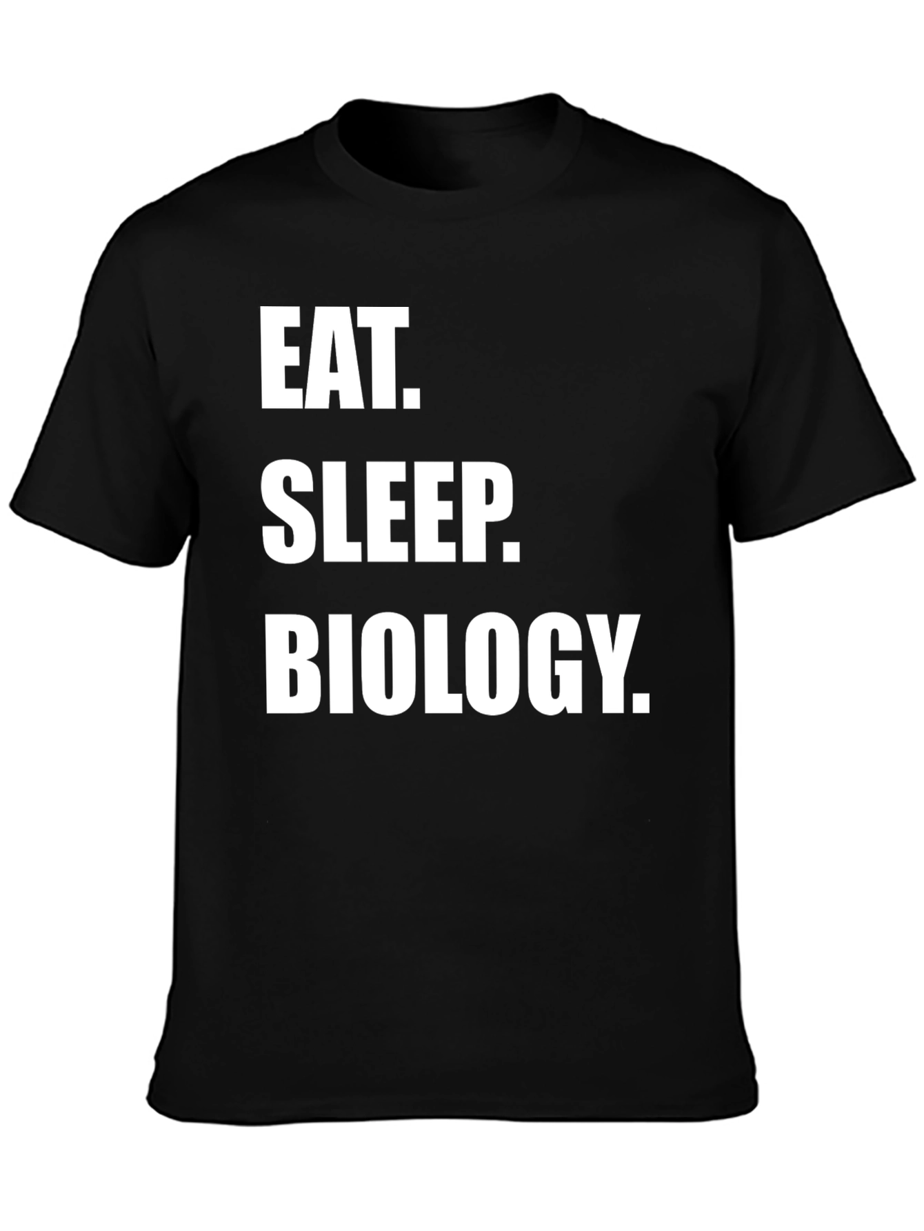 Black Eat Sleep Biology T-Shirt - Science Lover Tee view 3