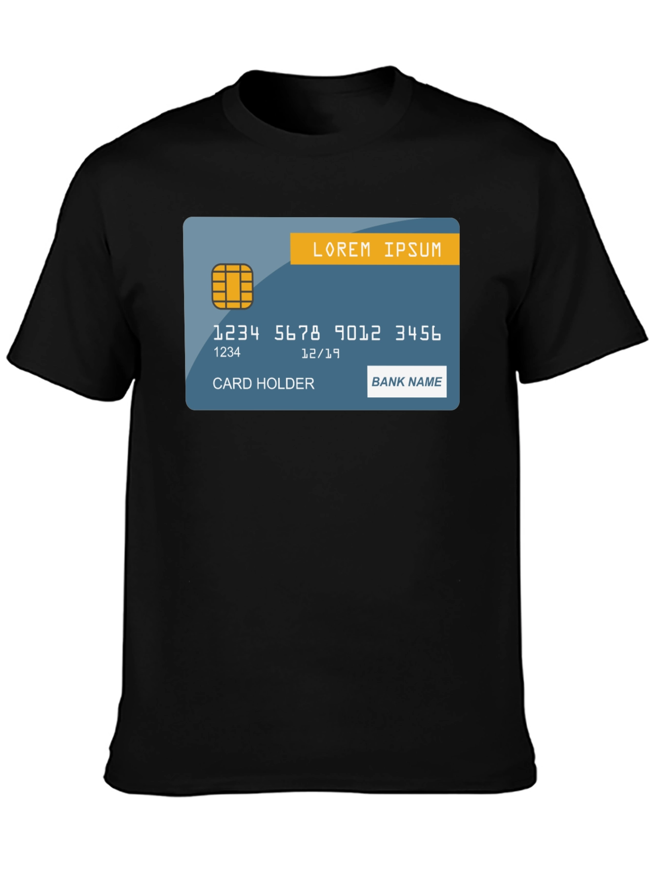 Black Credit Card T-Shirt - Black Graphic Tee view 3