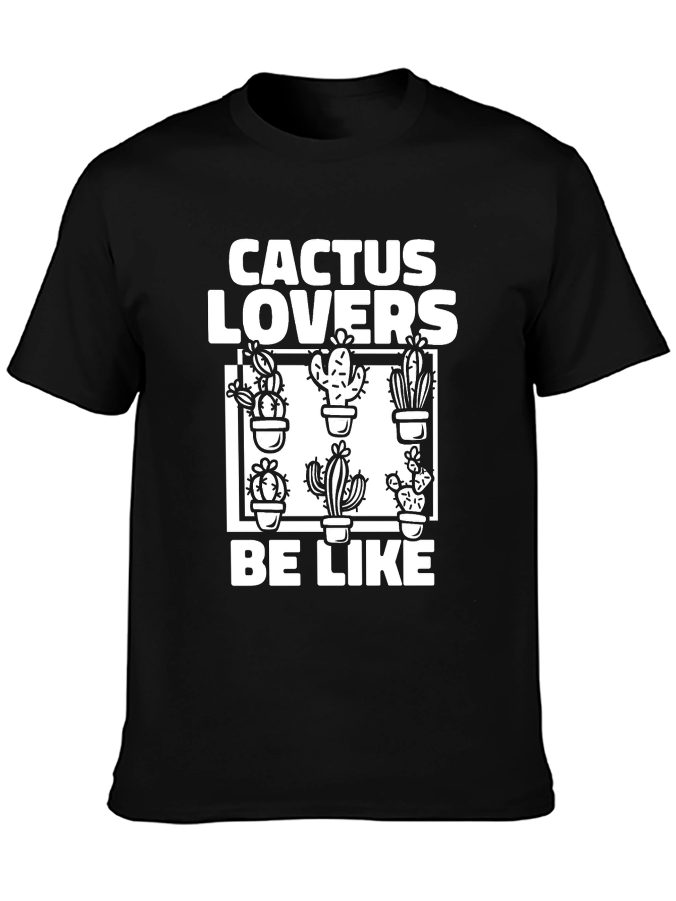 Black Cactus Lovers Graphic Tee view 3