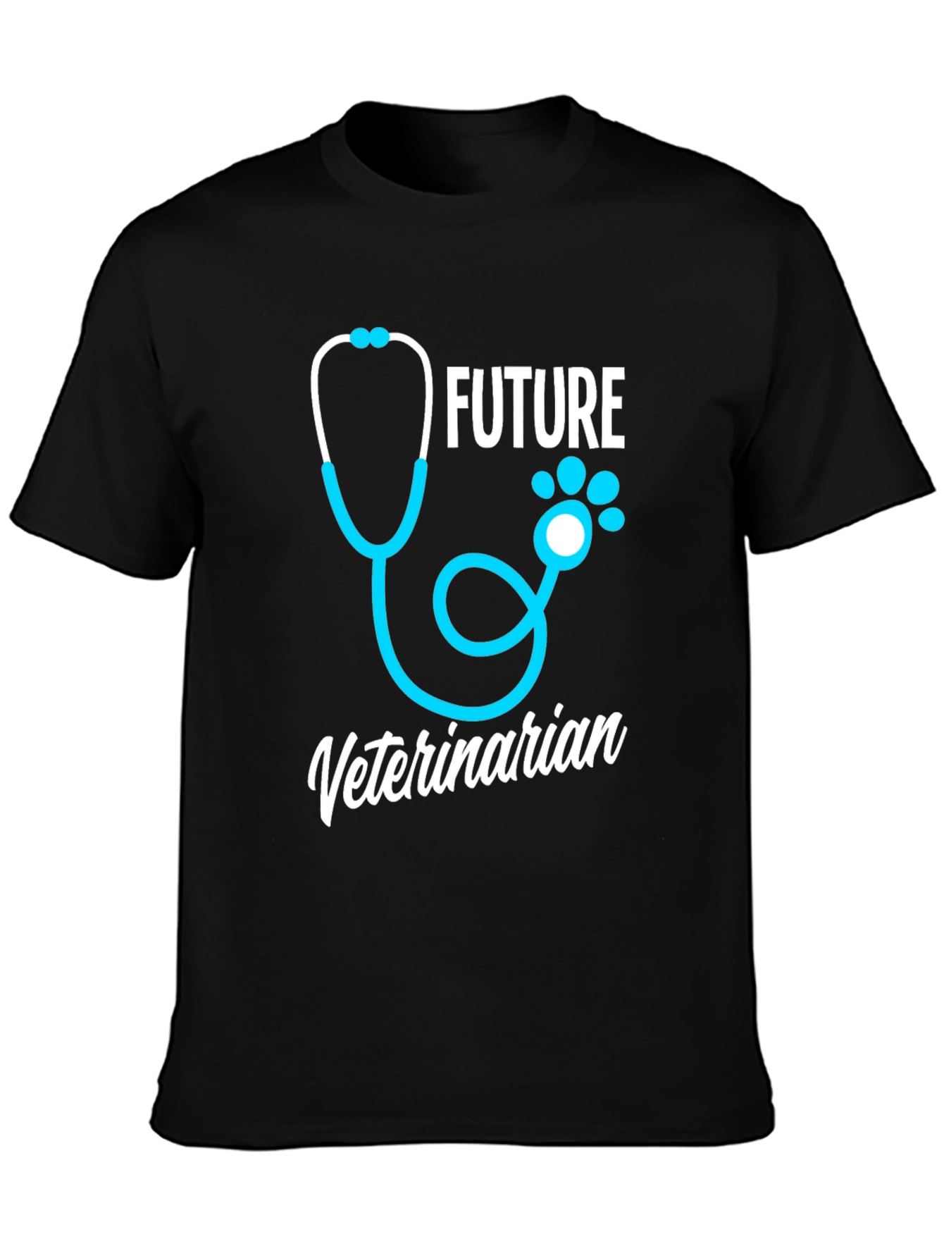 Black Future Veterinarian T-Shirt view 3