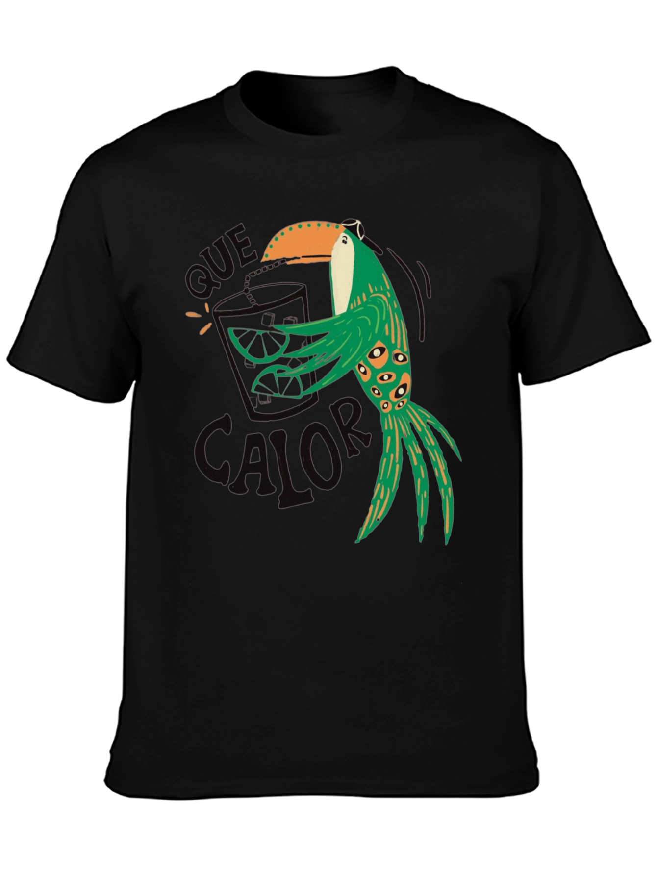 Black Tropical Toucan T-Shirt - Que Calor! view 3