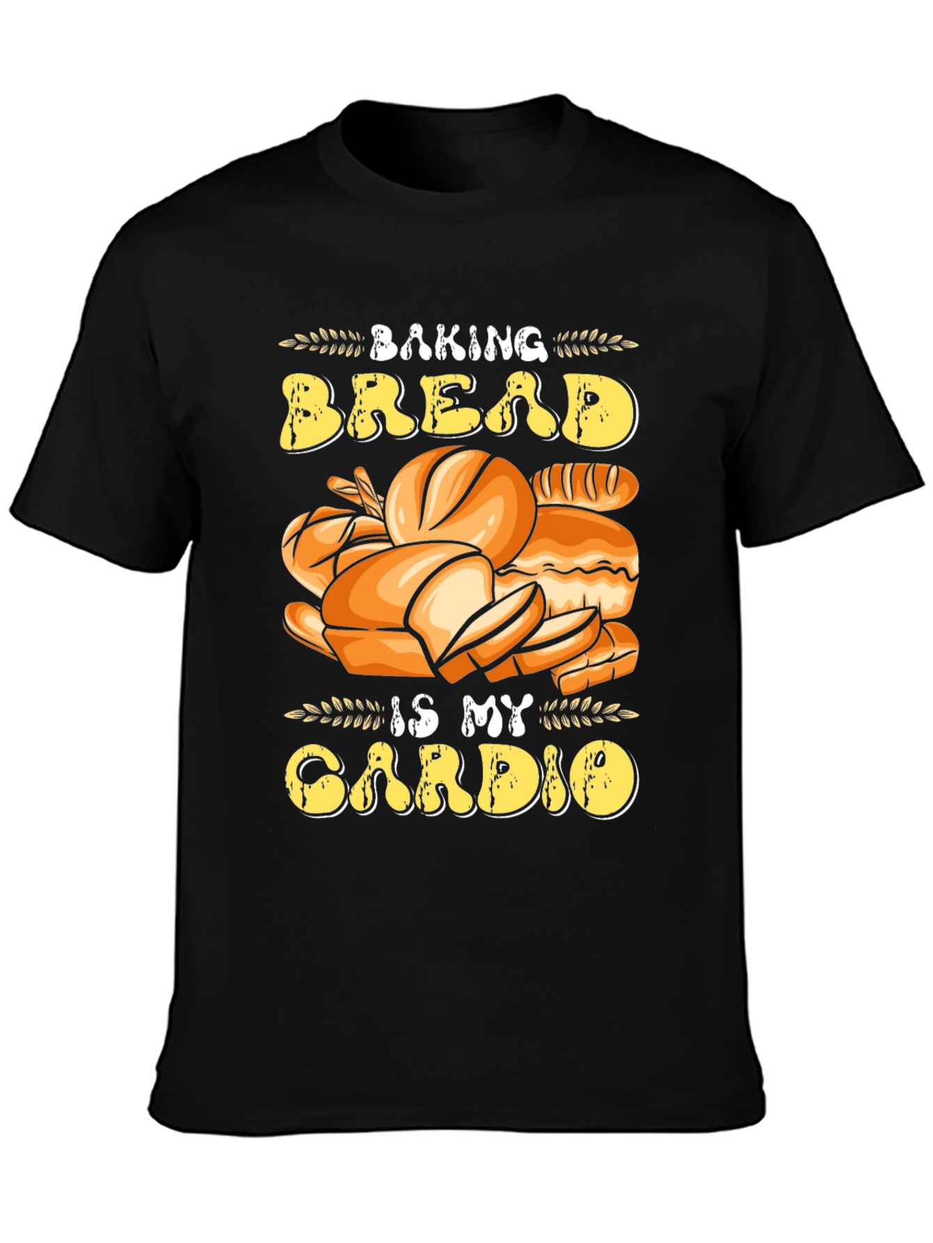 Black Baking Bread is My Cardio T-Shirt view 3