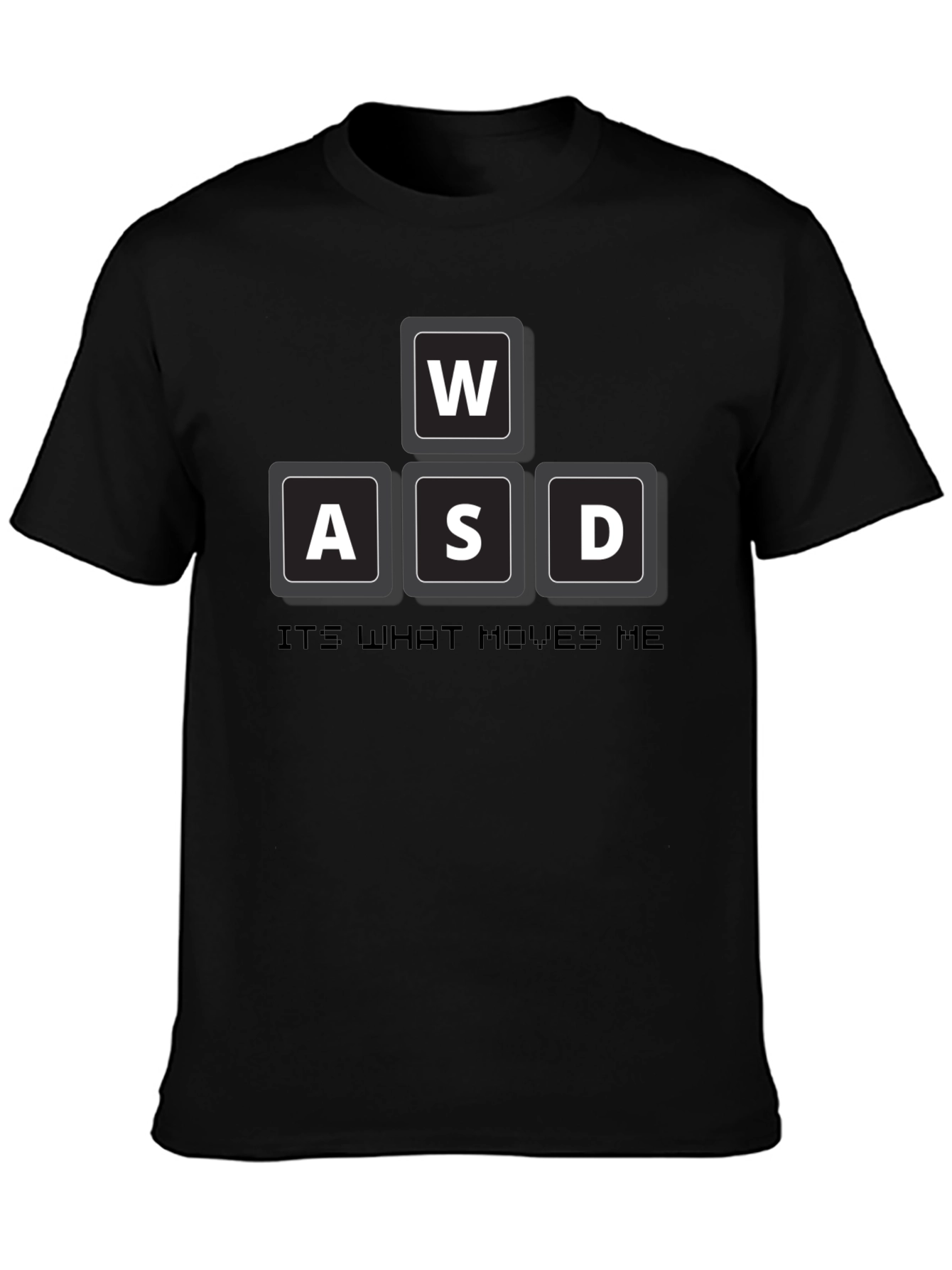 Black Gamer WASD T-Shirt - It's What Moves Me view 3
